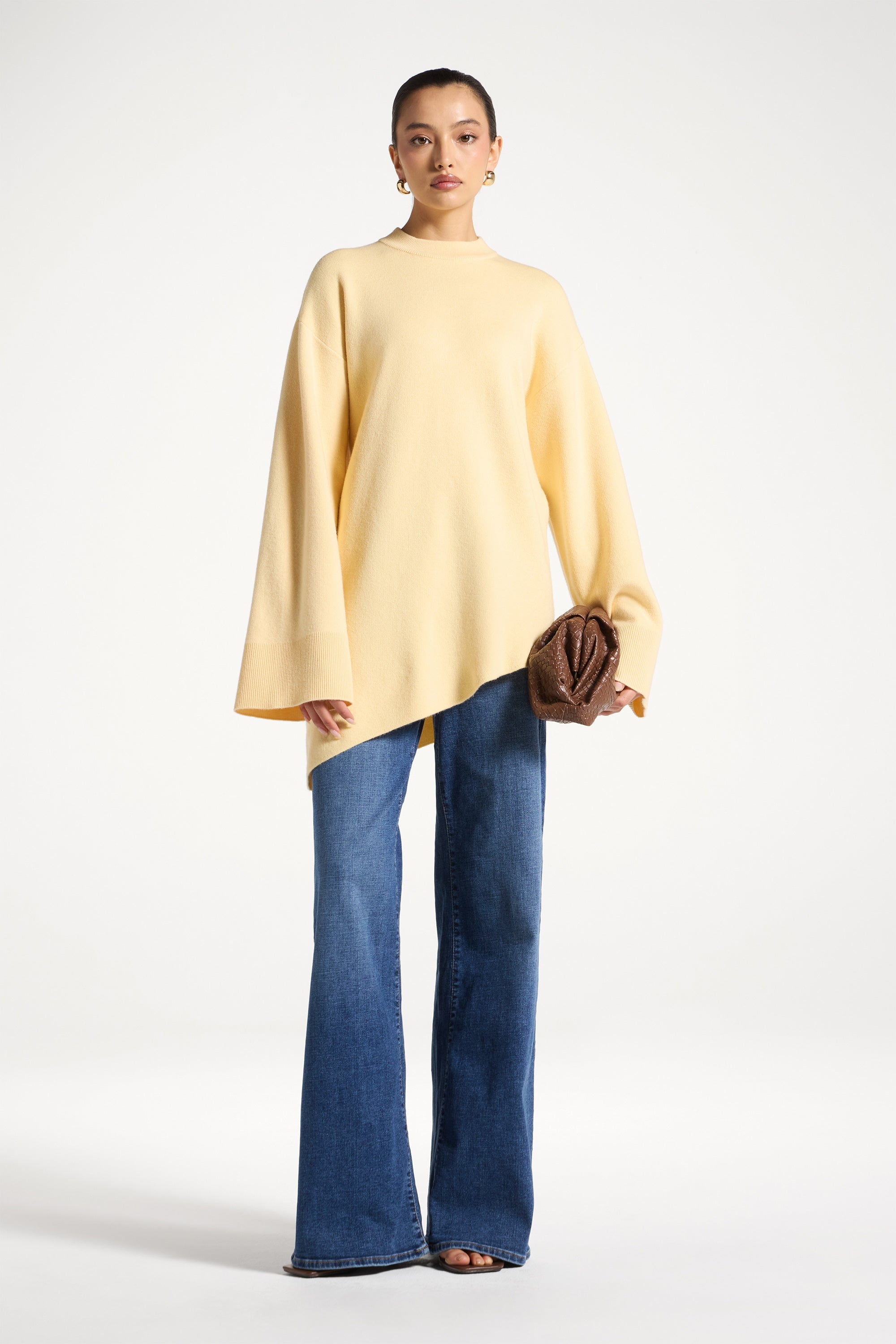 Kehlani Asymmetric Knit Top - Yuzu Abayas Veiled