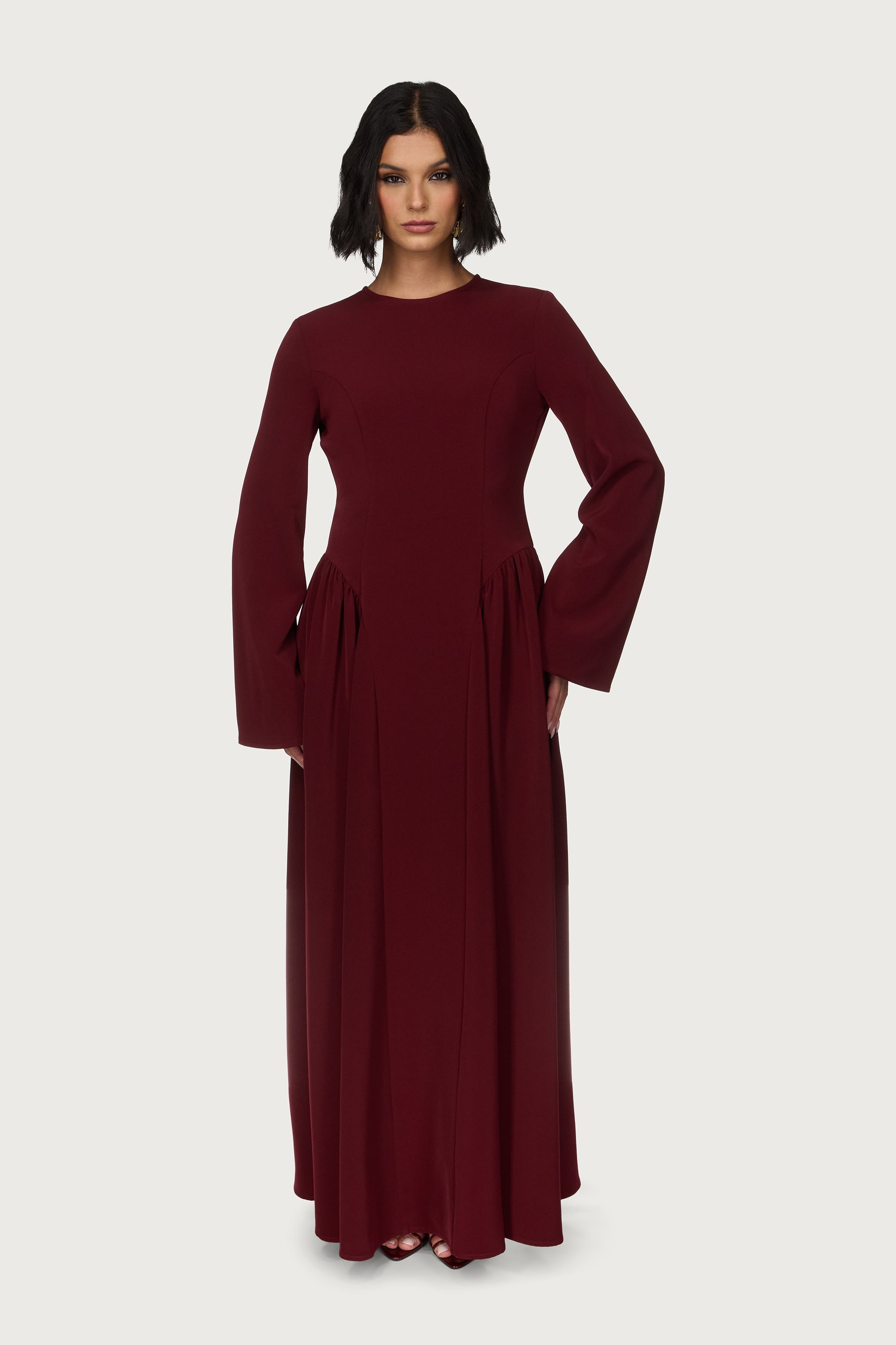 Kendall Maxi Dress - Cherry Lacquer Abayas Veiled