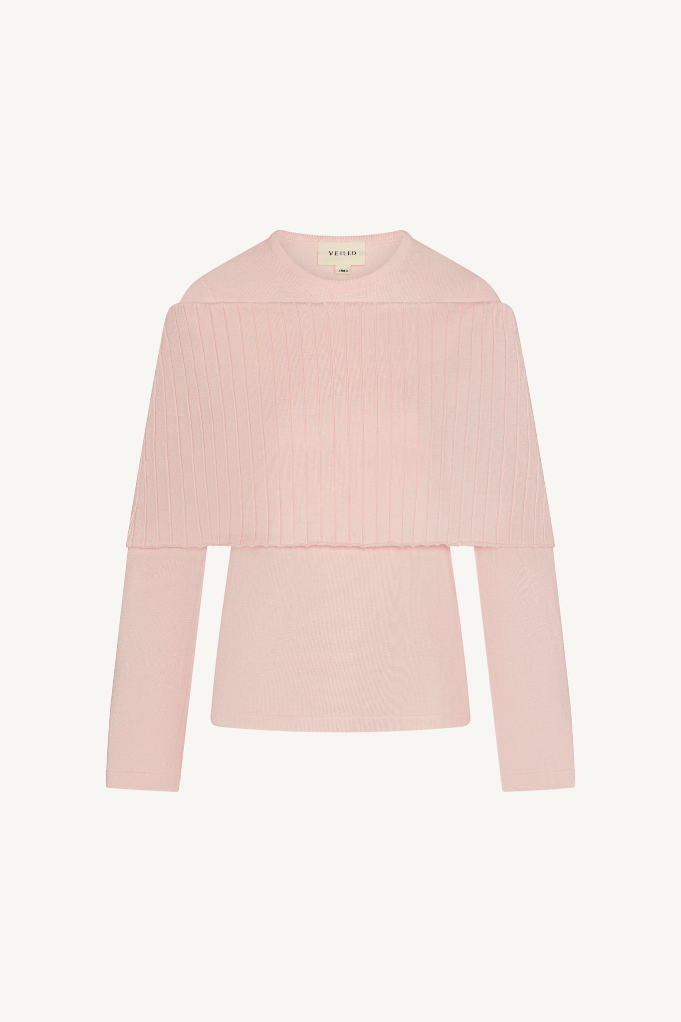 Knit Drape Top - Baby Pink Abayas Veiled