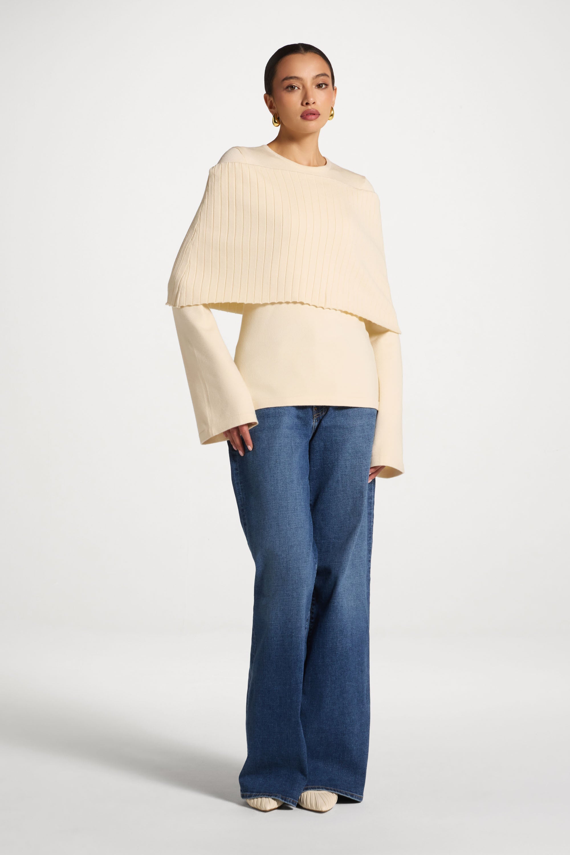 Knit Drape Top - Moonlight Abayas Veiled