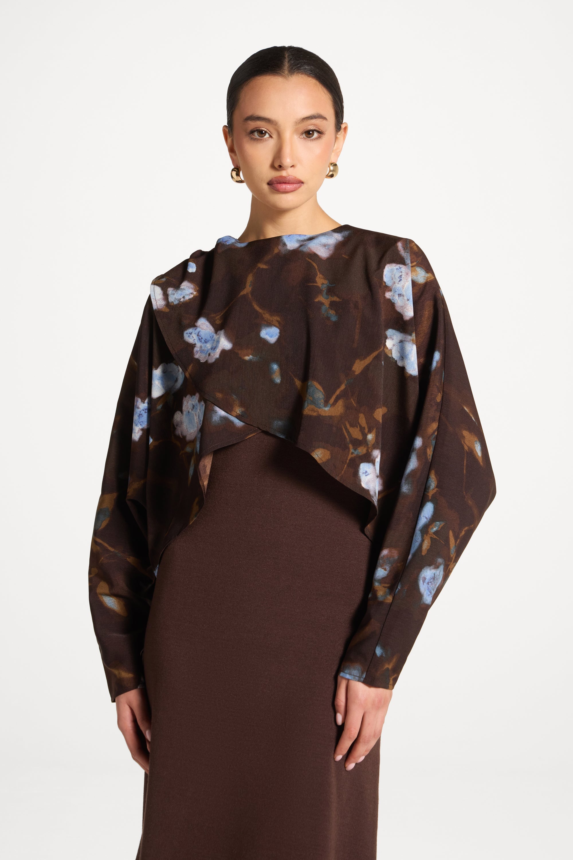 Knit Dress & Top Set - Cocoa Petals Abayas Veiled