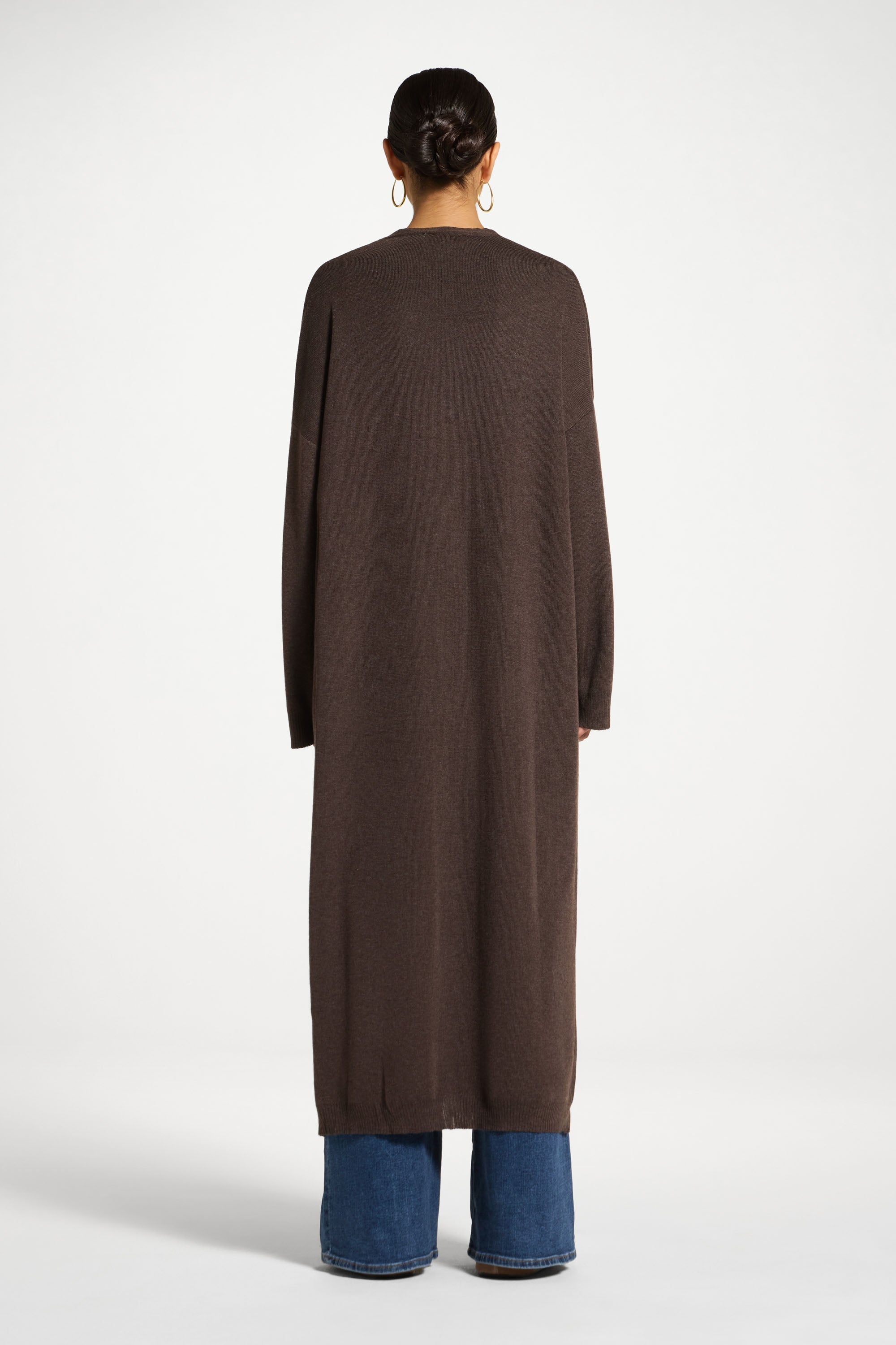 Knit Midi Cardigan Abayas Veiled