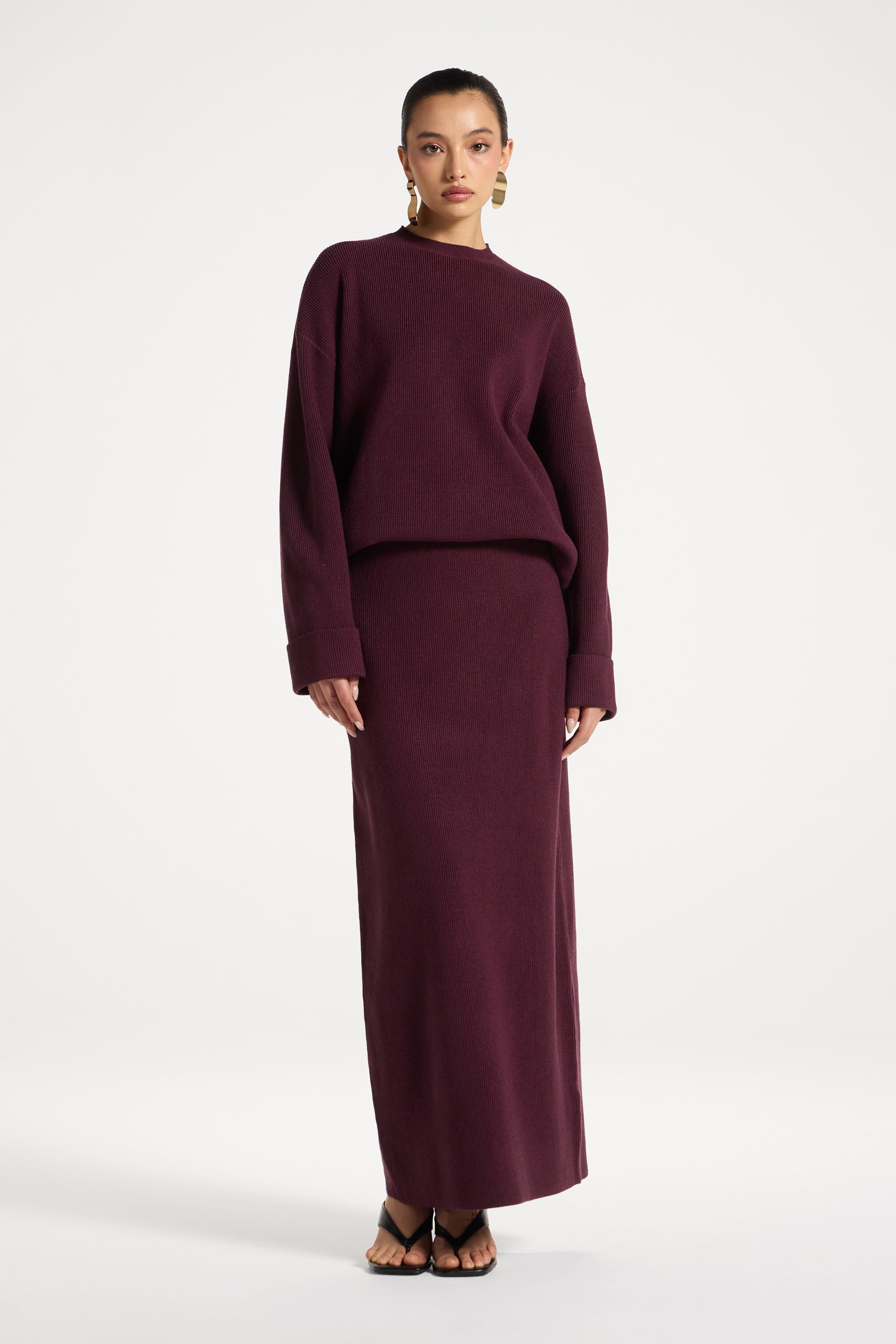 Knit Top & Skirt Set - Fig Abayas Veiled