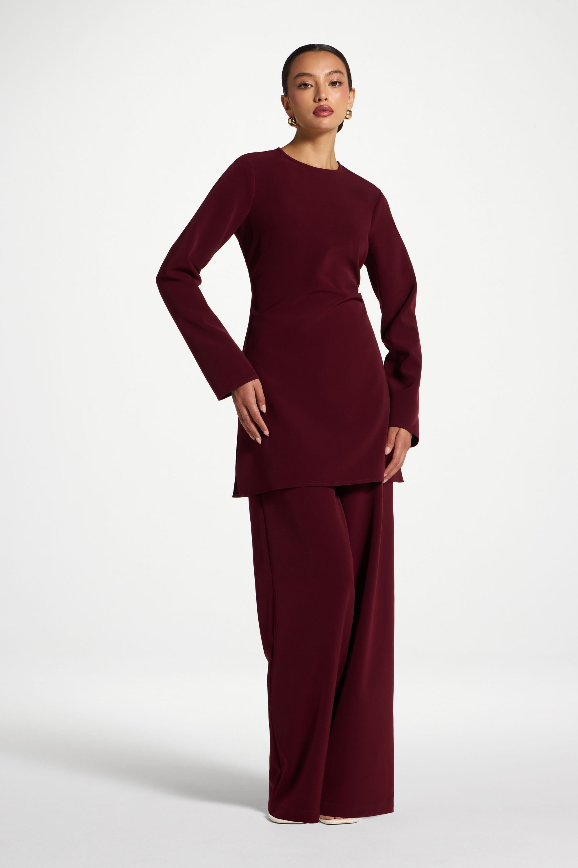 Lace Up Back Top - Fig Abayas Veiled