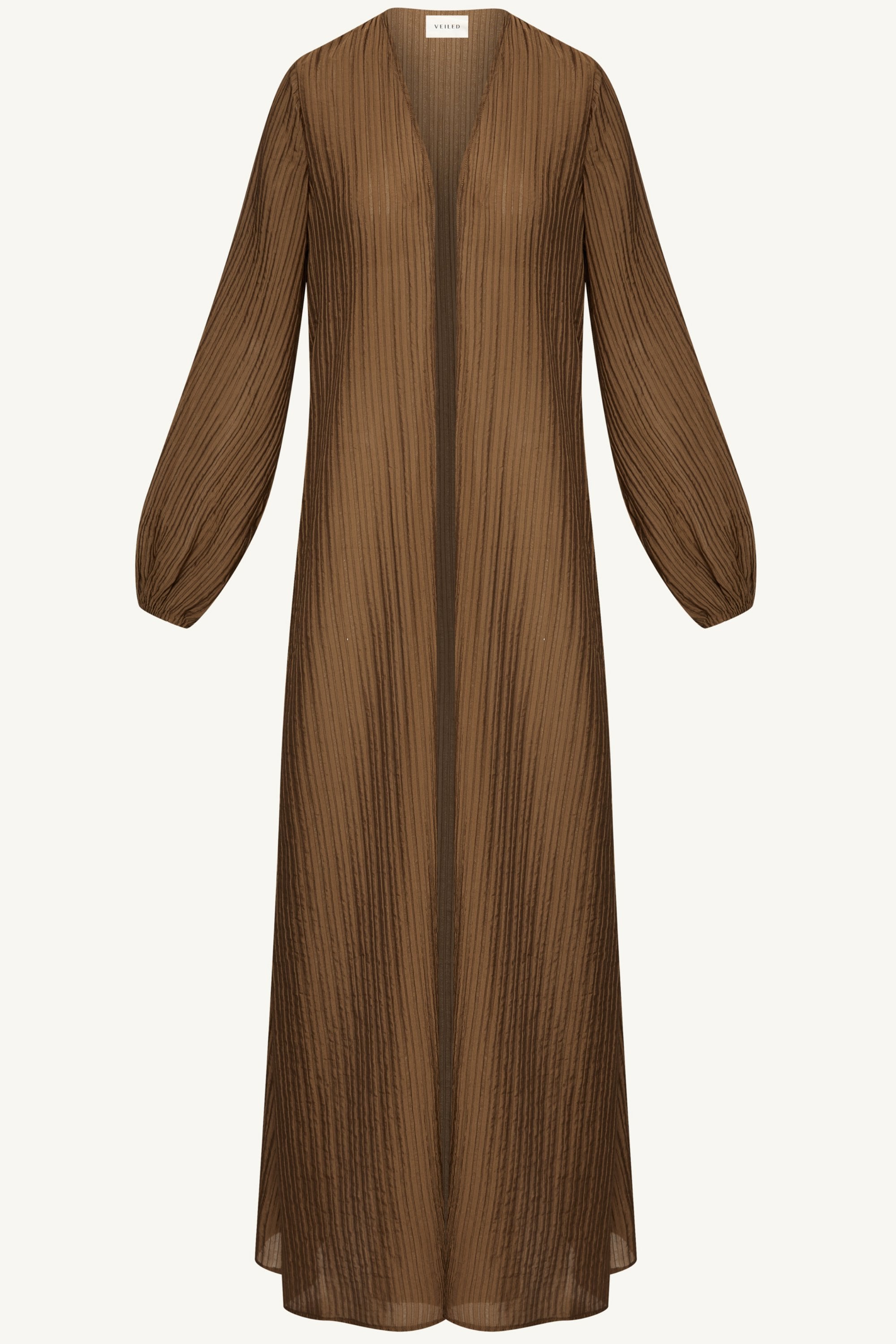 Lamya Balloon Sleeve Open Abaya - Desert Palm Abayas Veiled