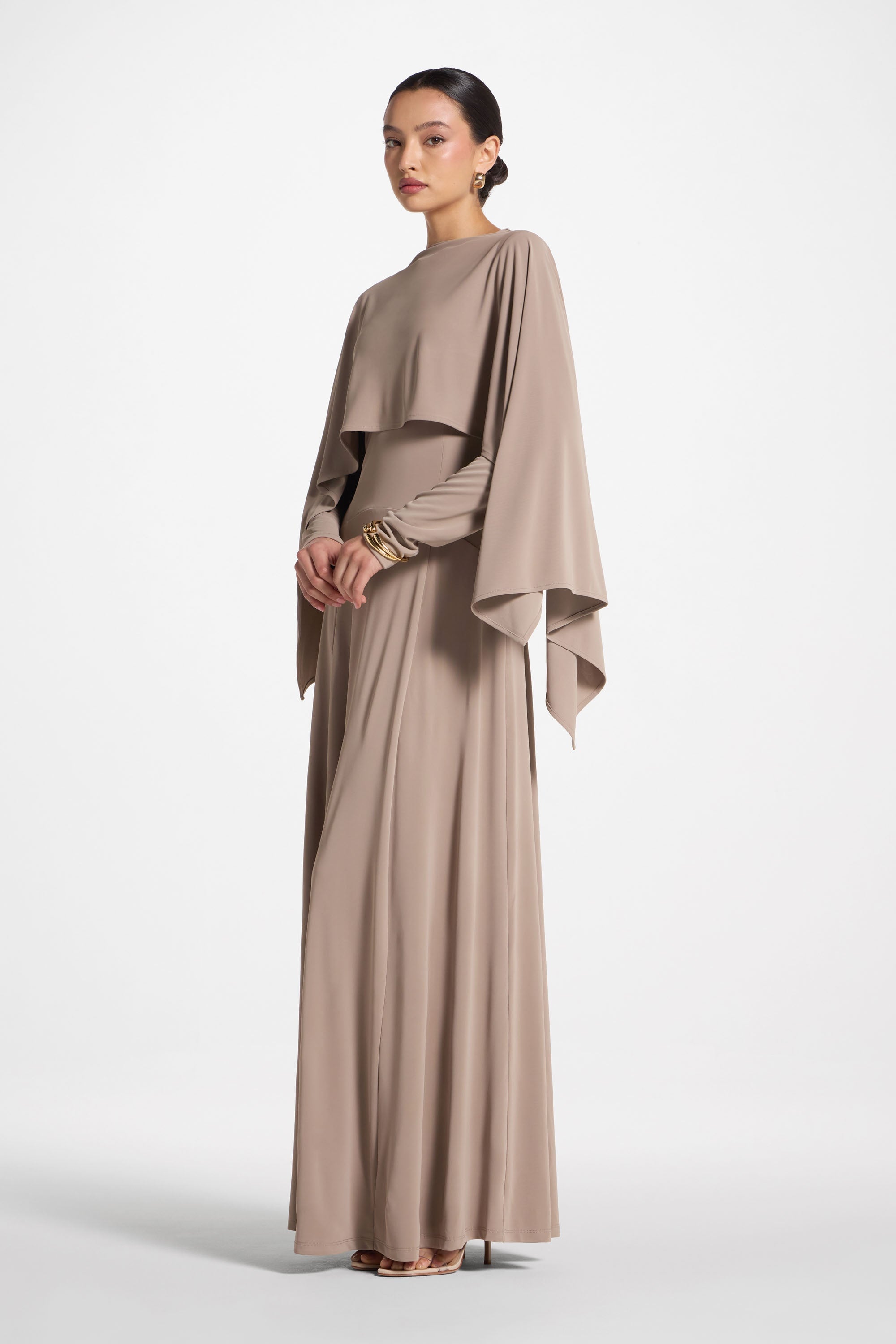 Lana Cape Maxi Dress - Moonrock Abayas Veiled