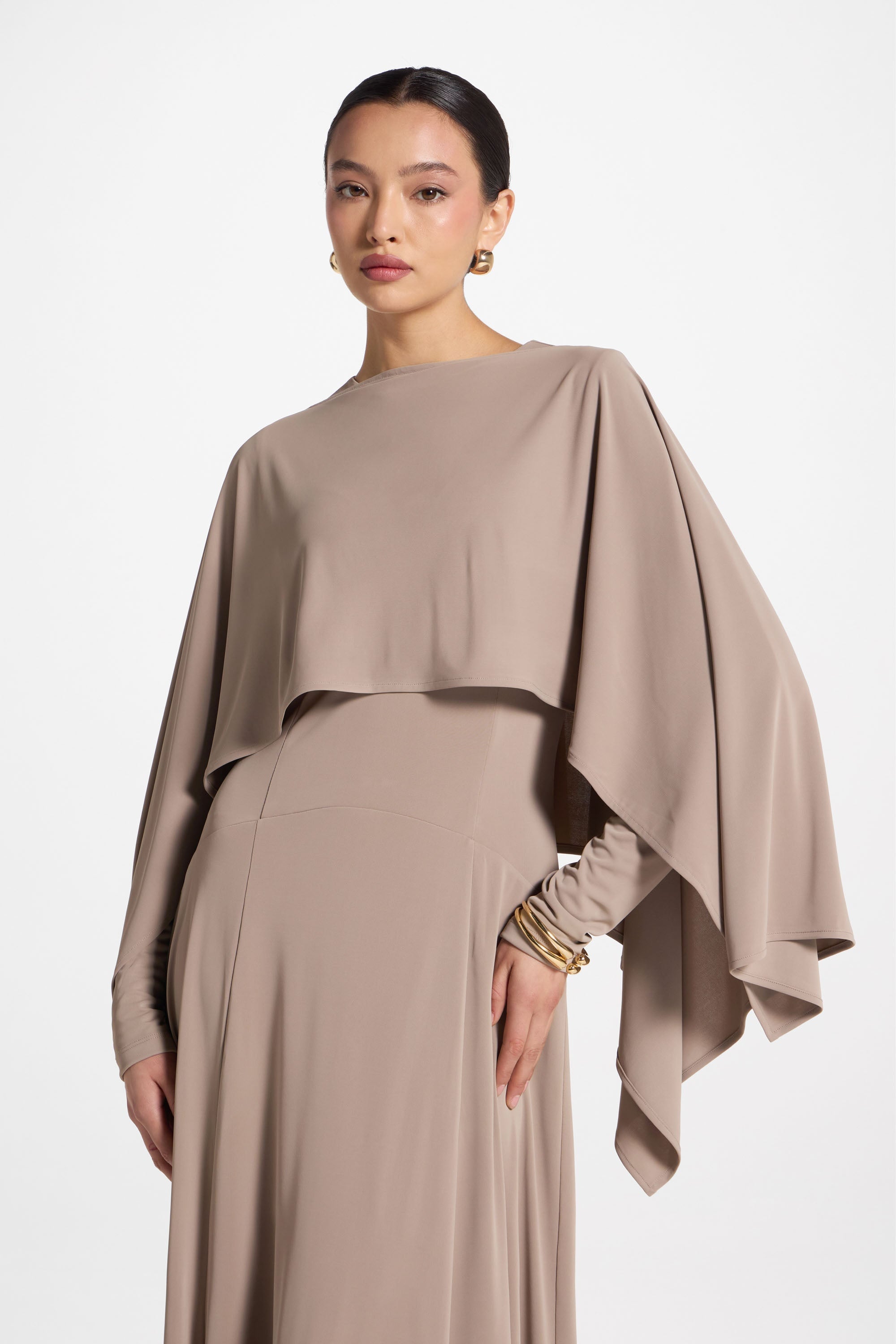 Lana Cape Maxi Dress - Moonrock Abayas Veiled