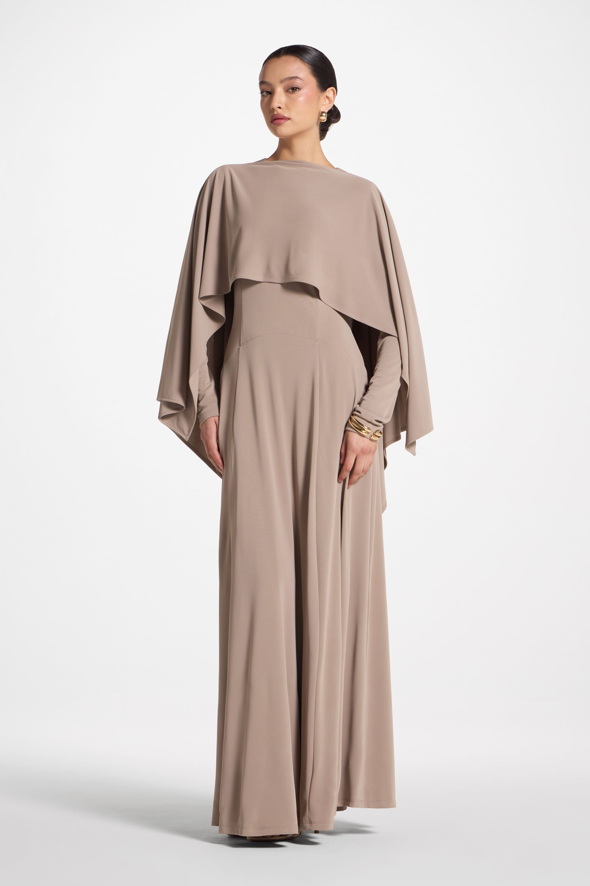 Lana Cape Maxi Dress - Moonrock Abayas Veiled