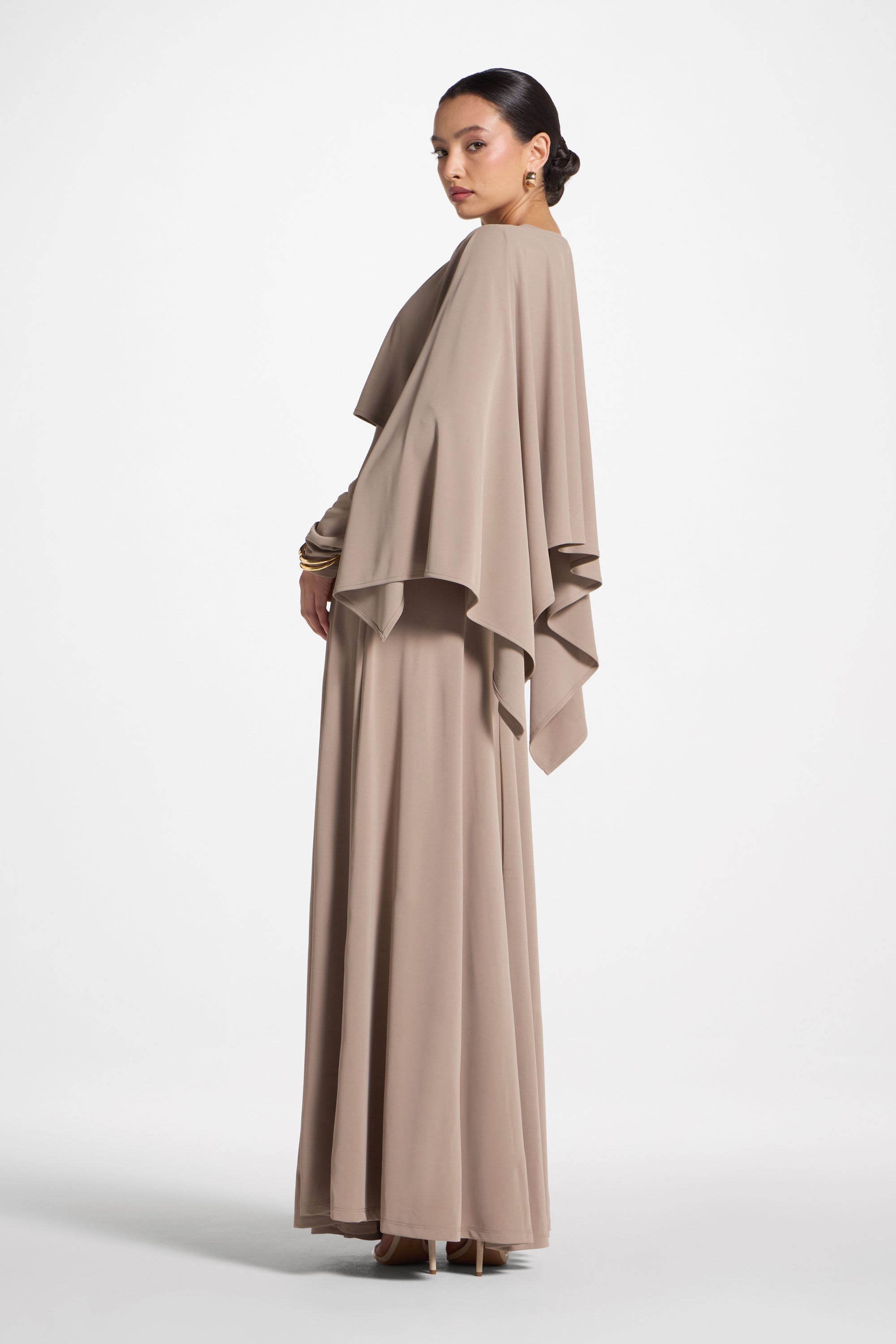Lana Cape Maxi Dress - Moonrock Abayas Veiled