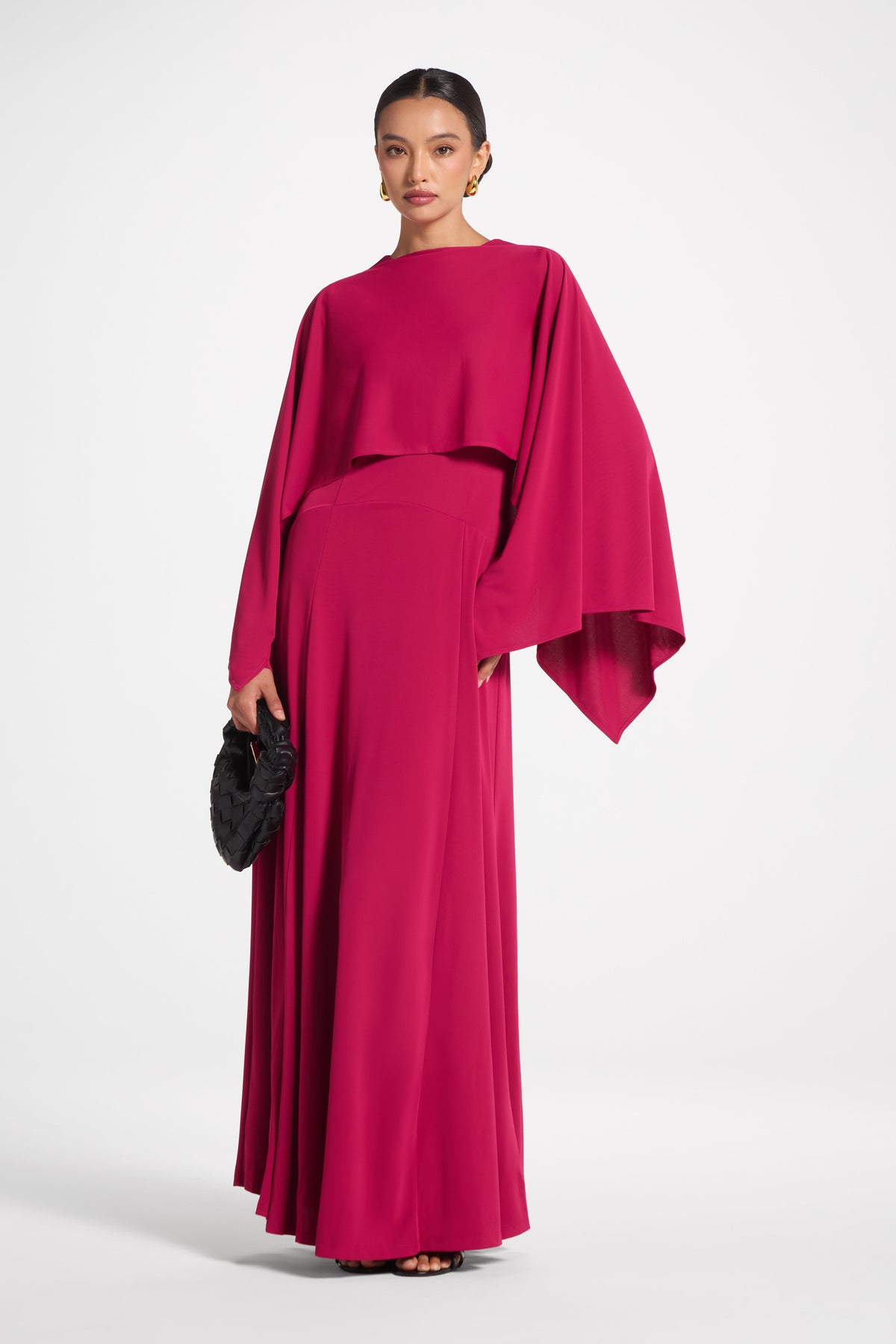 Lana Cape Maxi Dress - Sangria Abayas Veiled