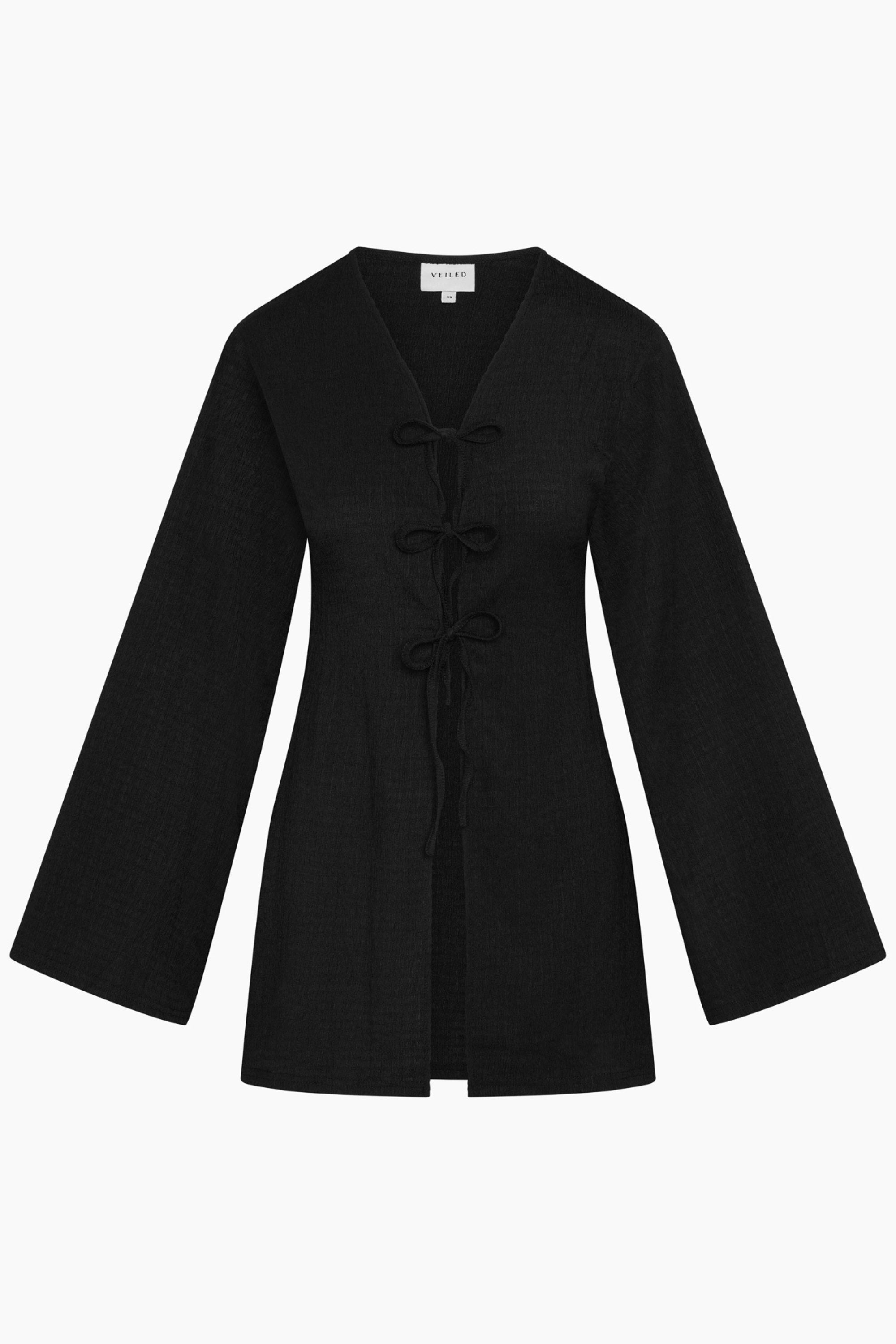 Layla Matching Top & Pants Set - Black Abayas Veiled