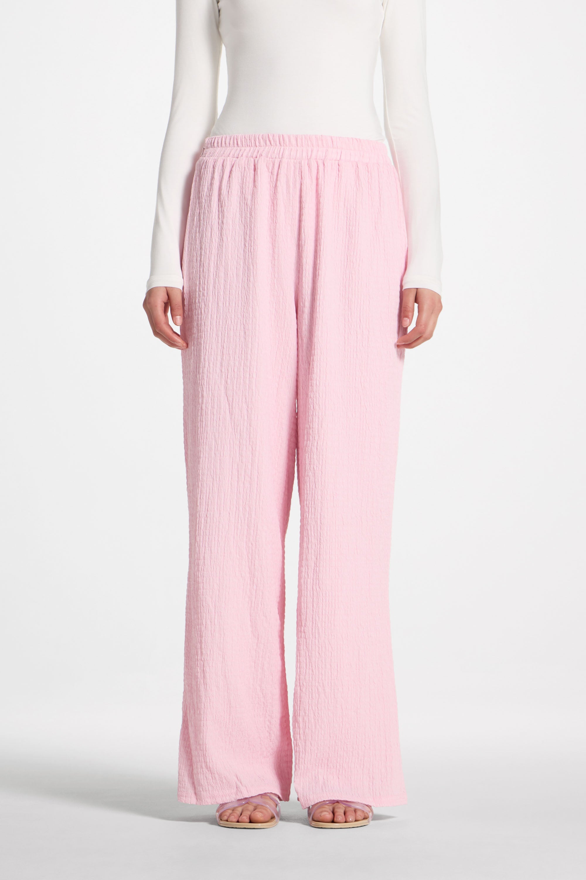 Layla Matching Top & Pants Set - Pastel Pink Abayas Veiled