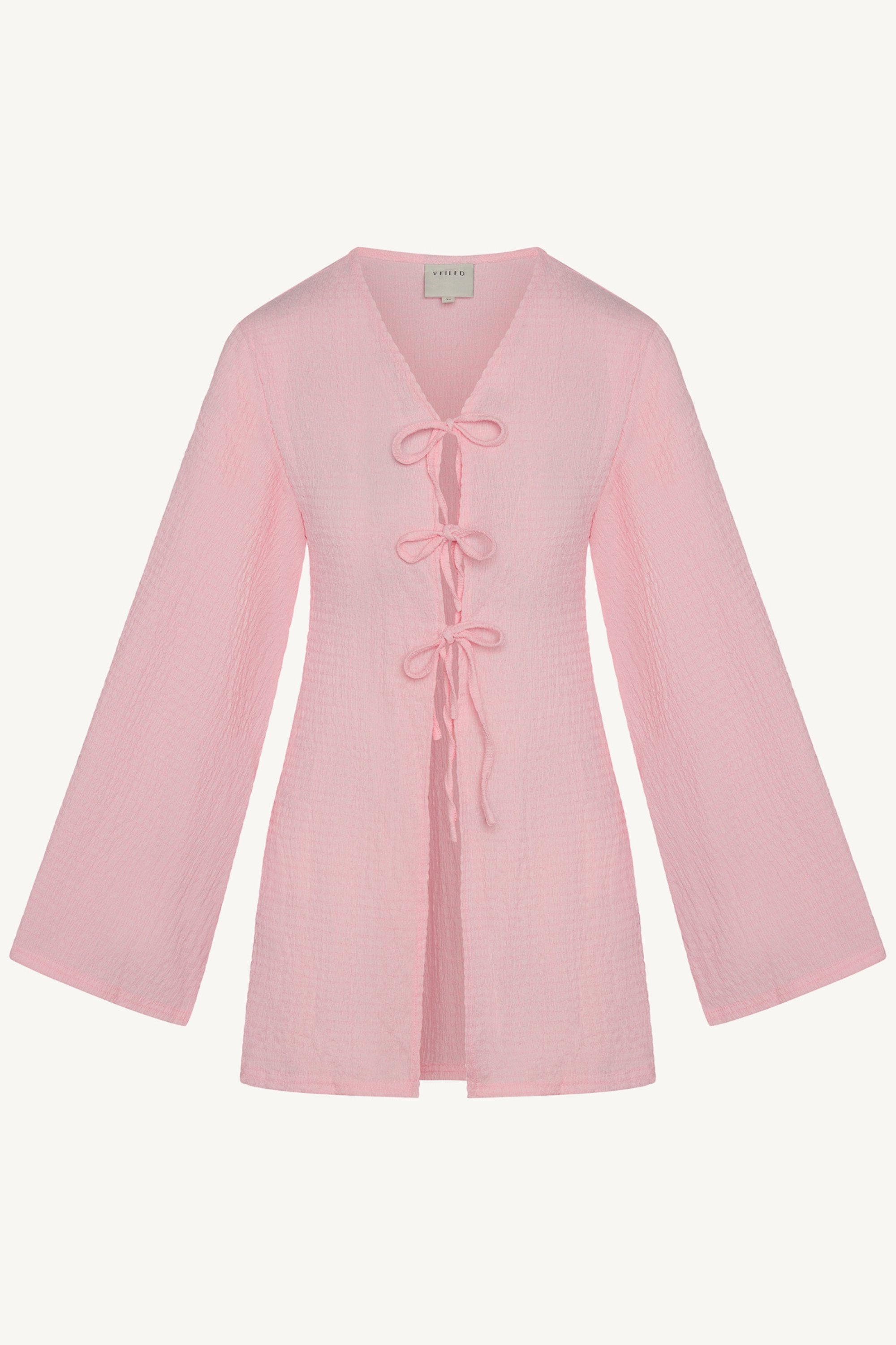 Layla Matching Top & Pants Set - Pastel Pink Abayas Veiled