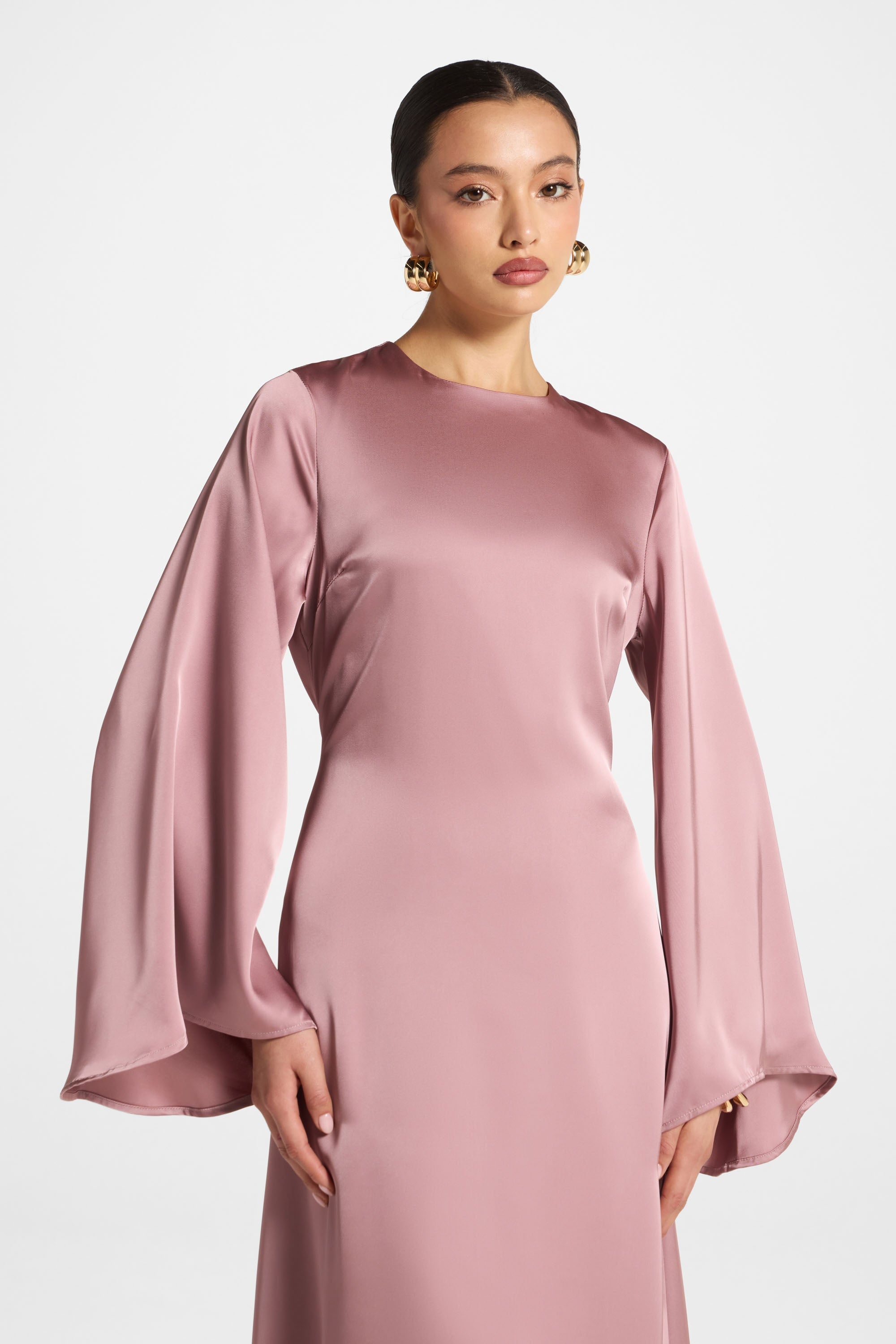 Layla Maxi Dress - Desert Mauve Abayas Veiled