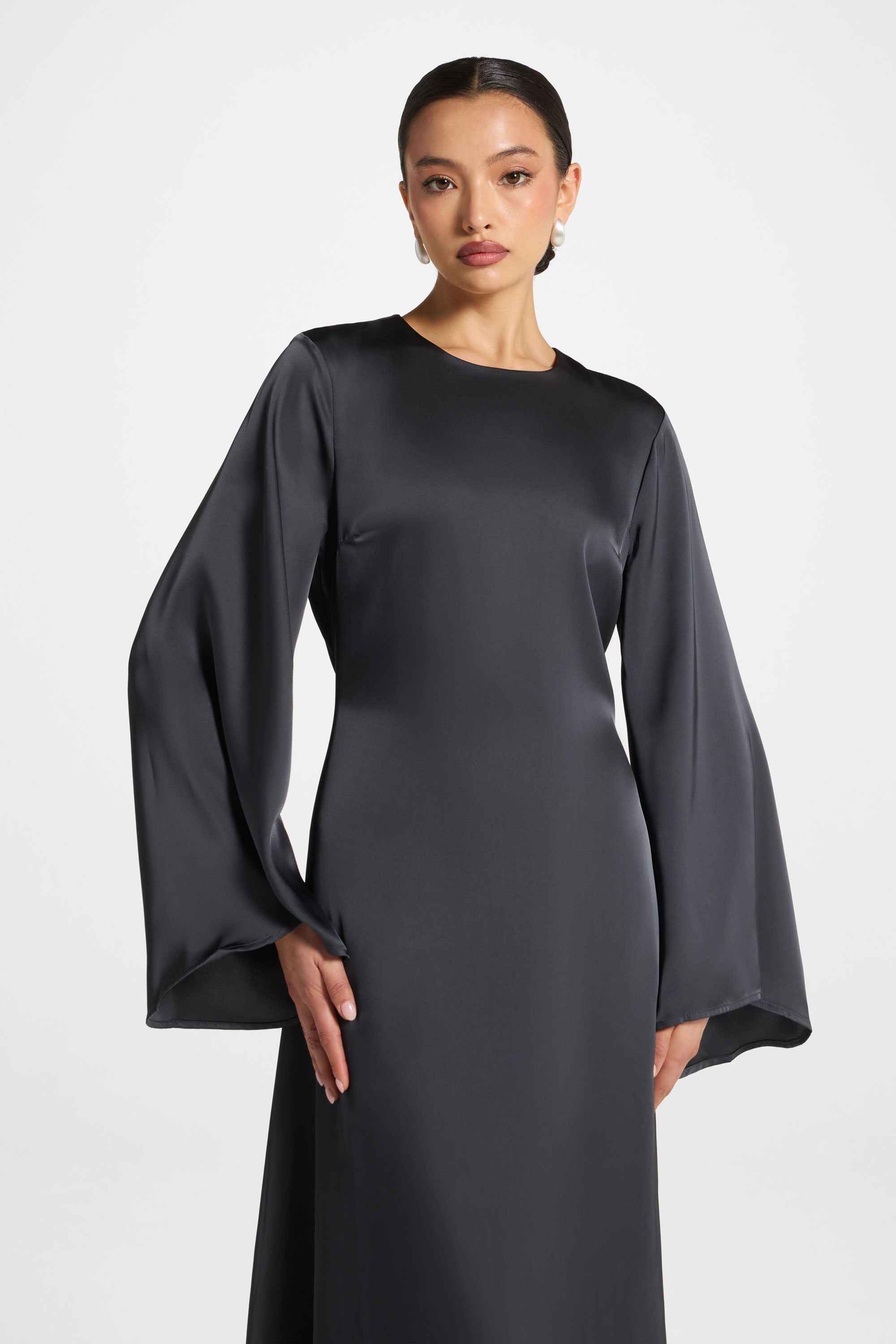 Layla Maxi Dress - Iron Abayas Veiled