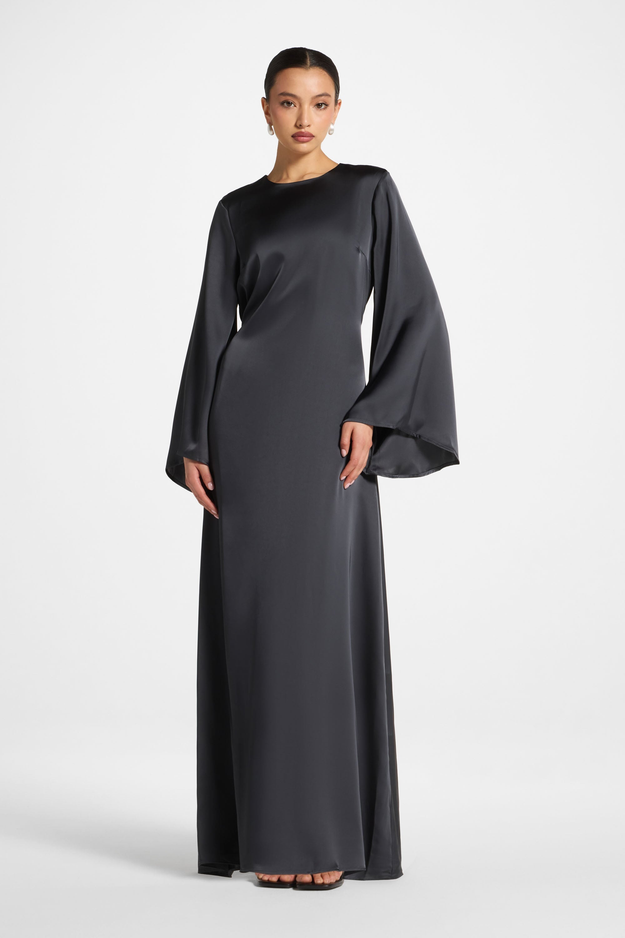 Layla Maxi Dress - Iron Abayas Veiled