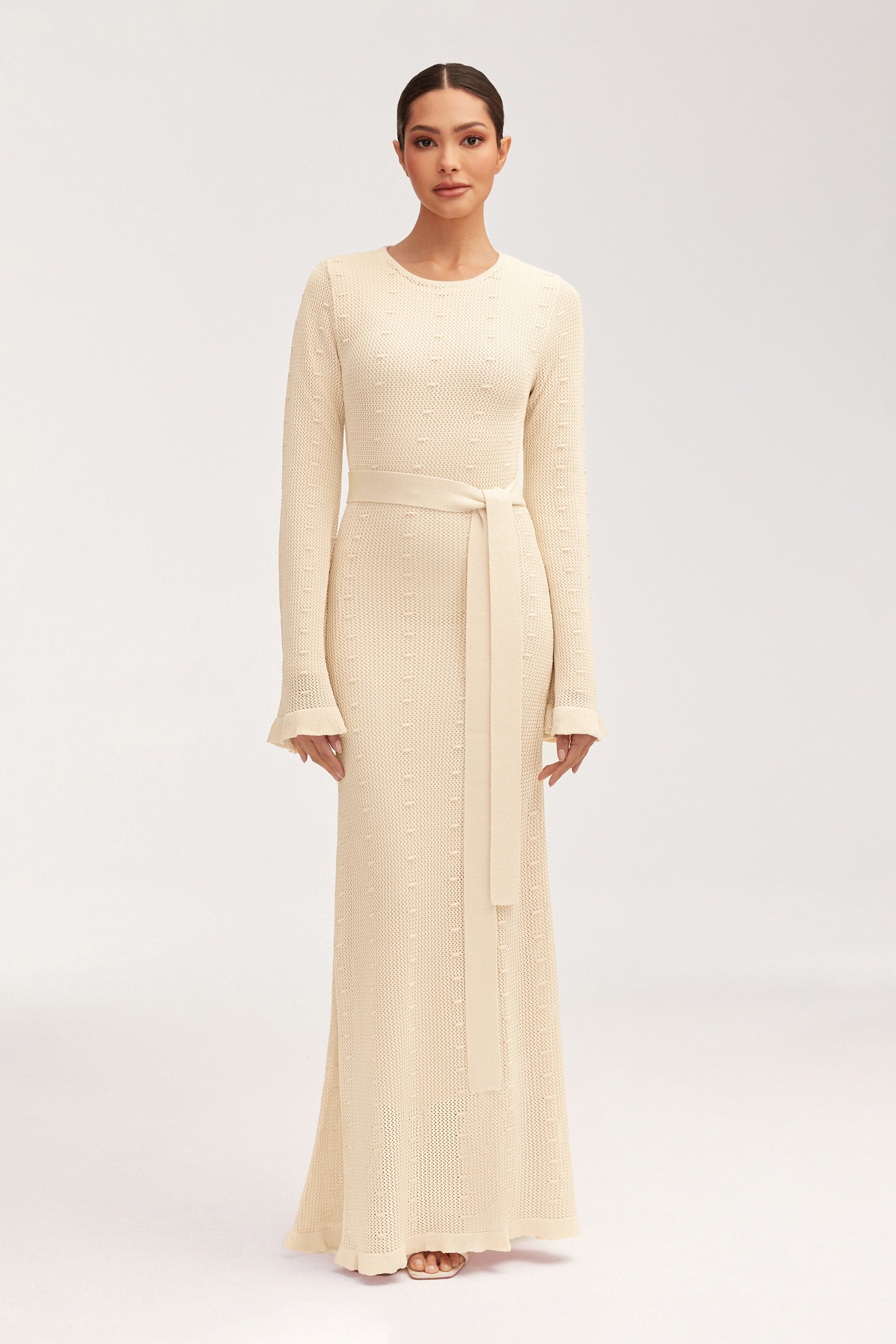 Leilani Crochet Maxi Dress - Off White Clothing Veiled 