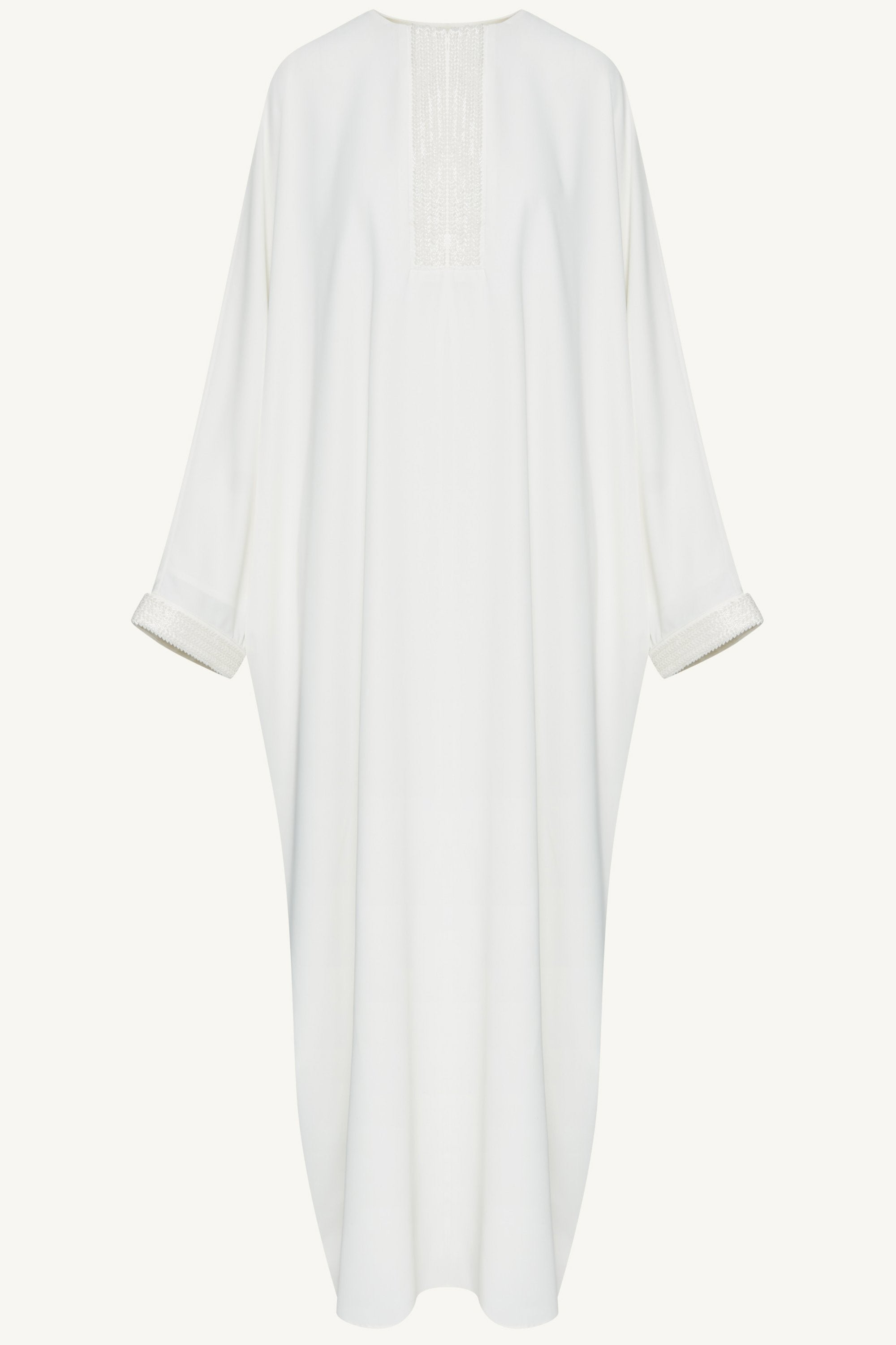 Lina Embellished Abaya - White Abayas Veiled