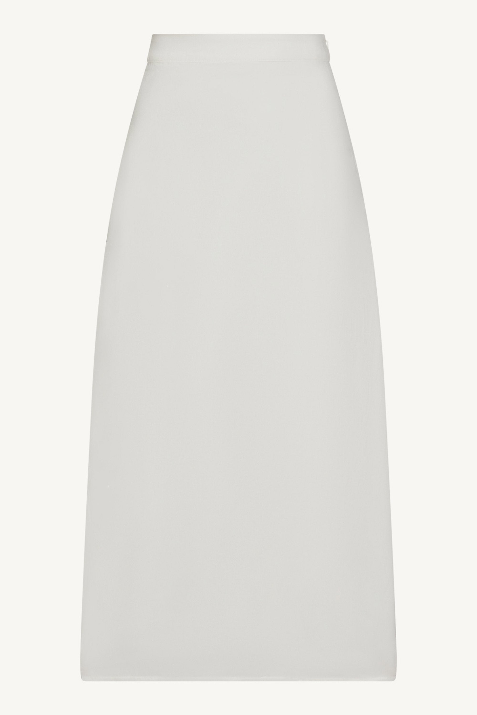 Linen A-Line Maxi Skirt - White Abayas Veiled