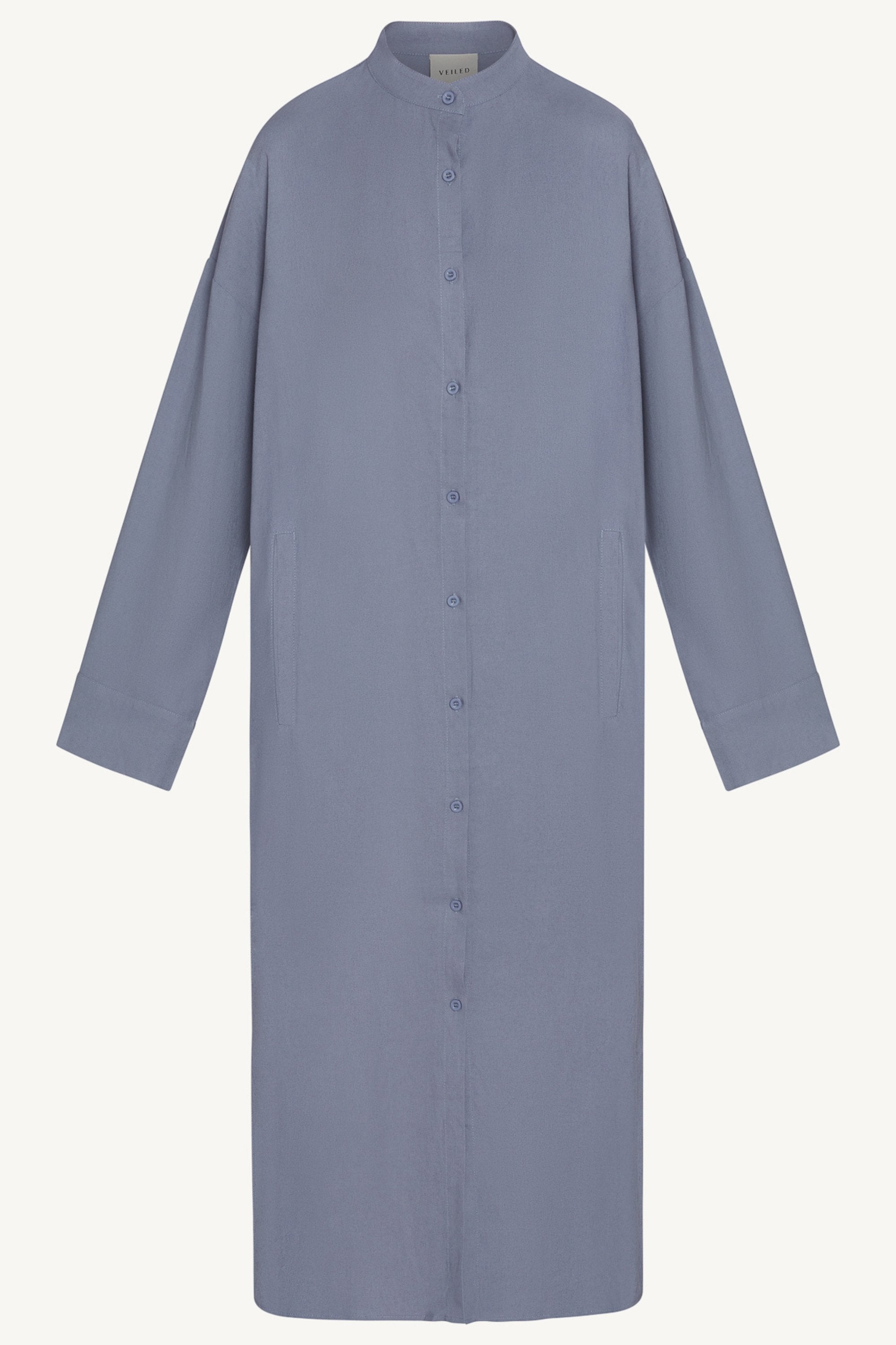 Linen Button Down Top & Pants Set - Dusk Abayas Veiled