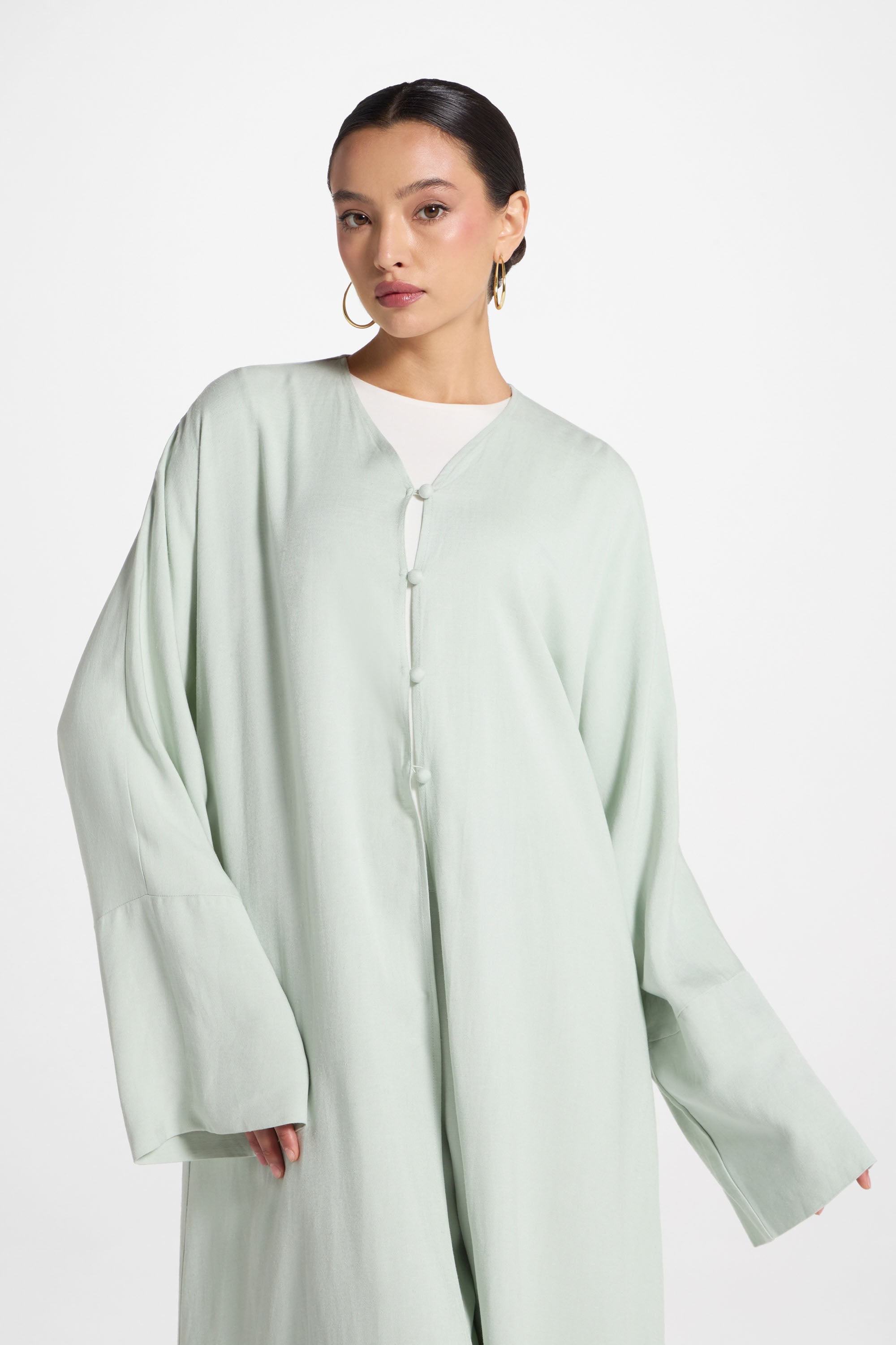 Linen Maxi Top Abayas Veiled