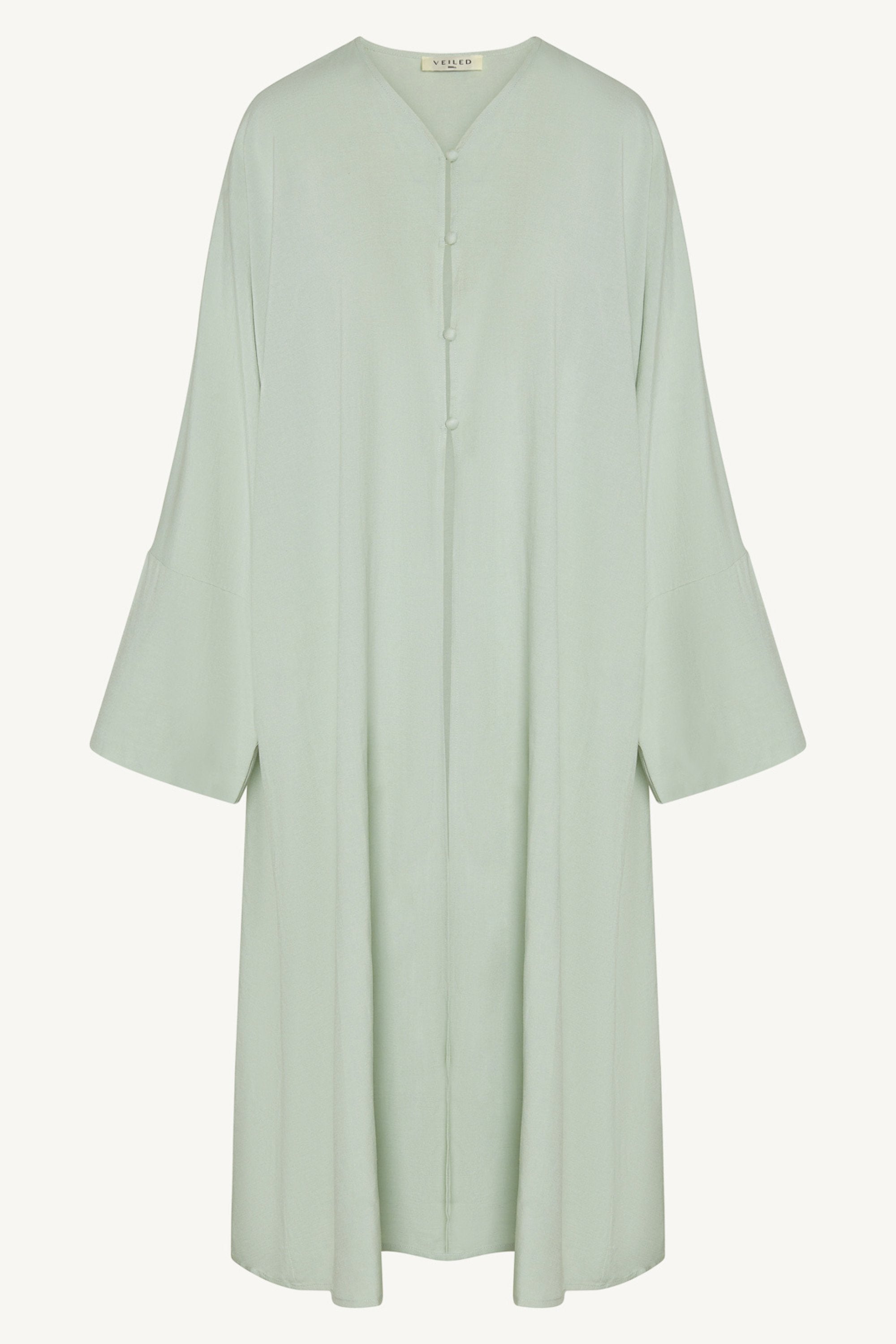 Linen Open Front Cardigan Abayas Veiled