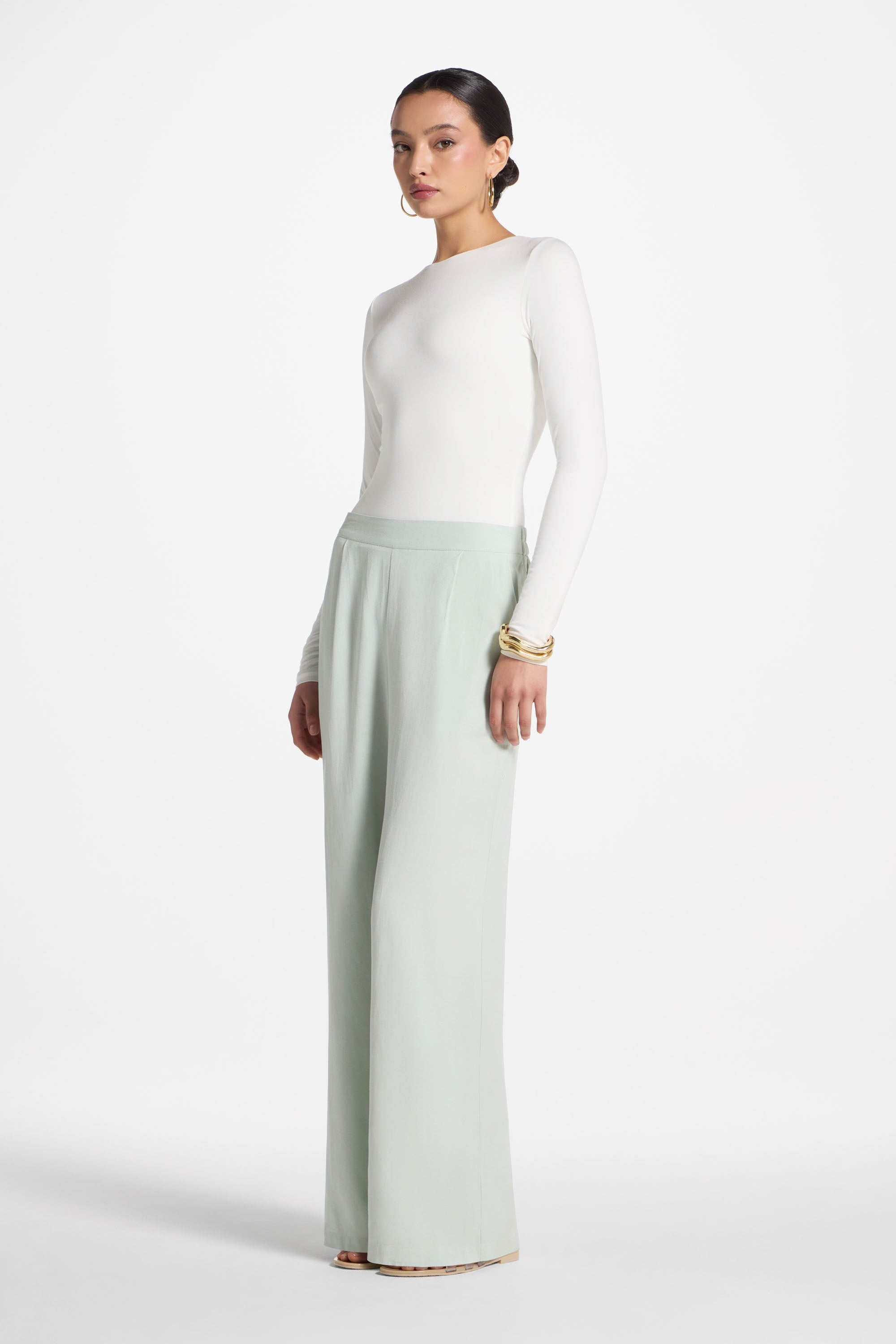 Linen Wide Leg Pants Abayas Veiled