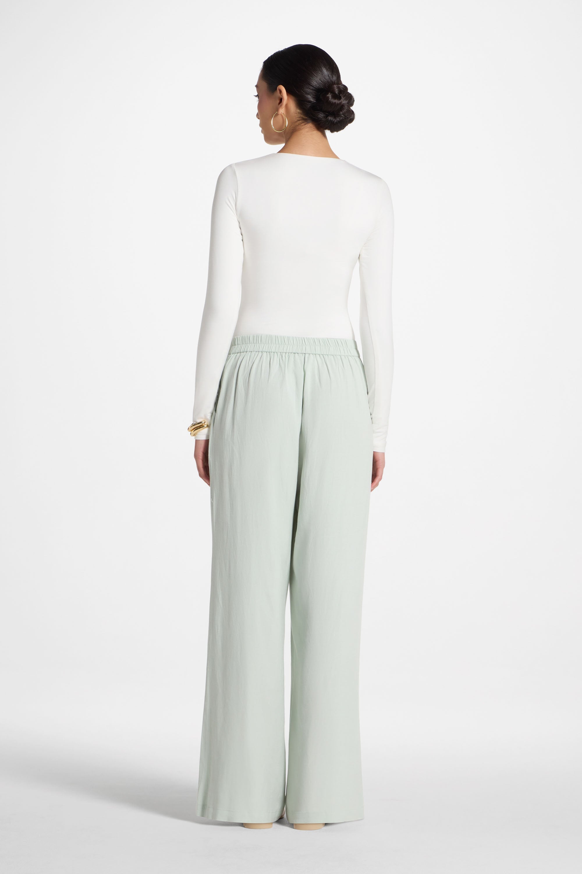 Linen Wide Leg Pants Abayas Veiled