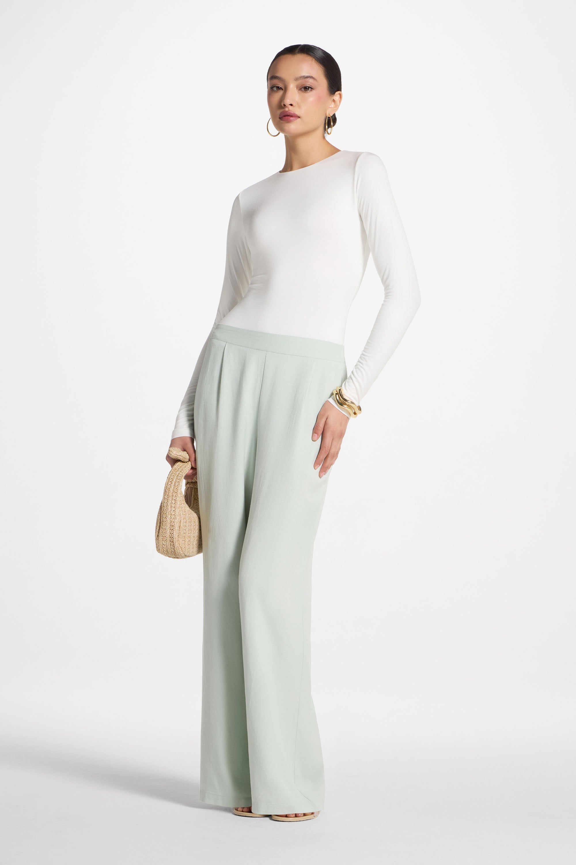 Linen Wide Leg Pants Abayas Veiled