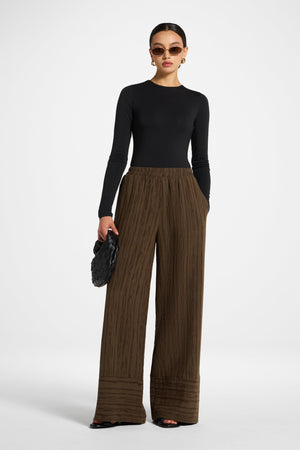Cotton Linen Wide Leg Pants - Boulder