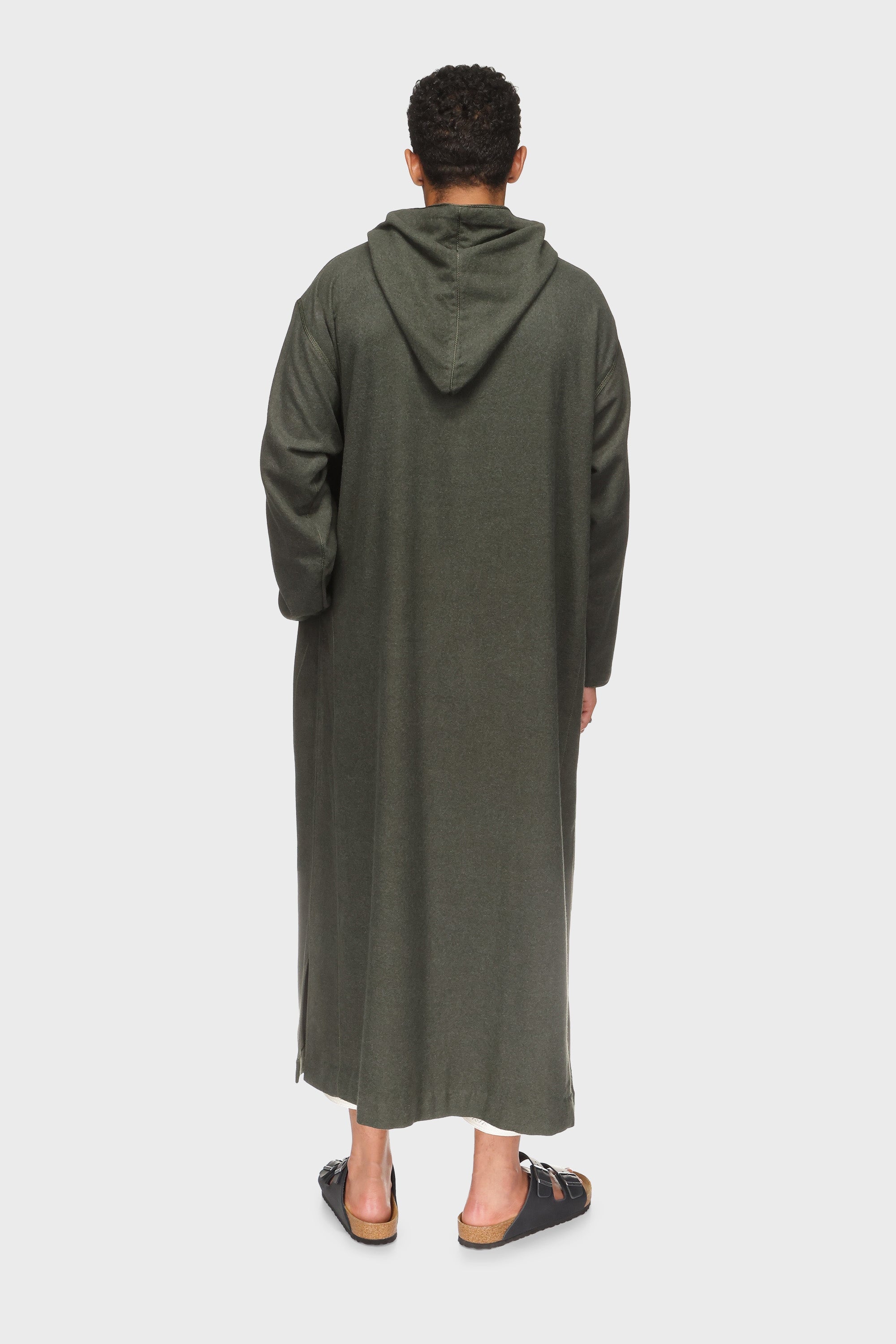 Liverpool Hooded Moroccan Thobe - Dark Green Mens Veiled