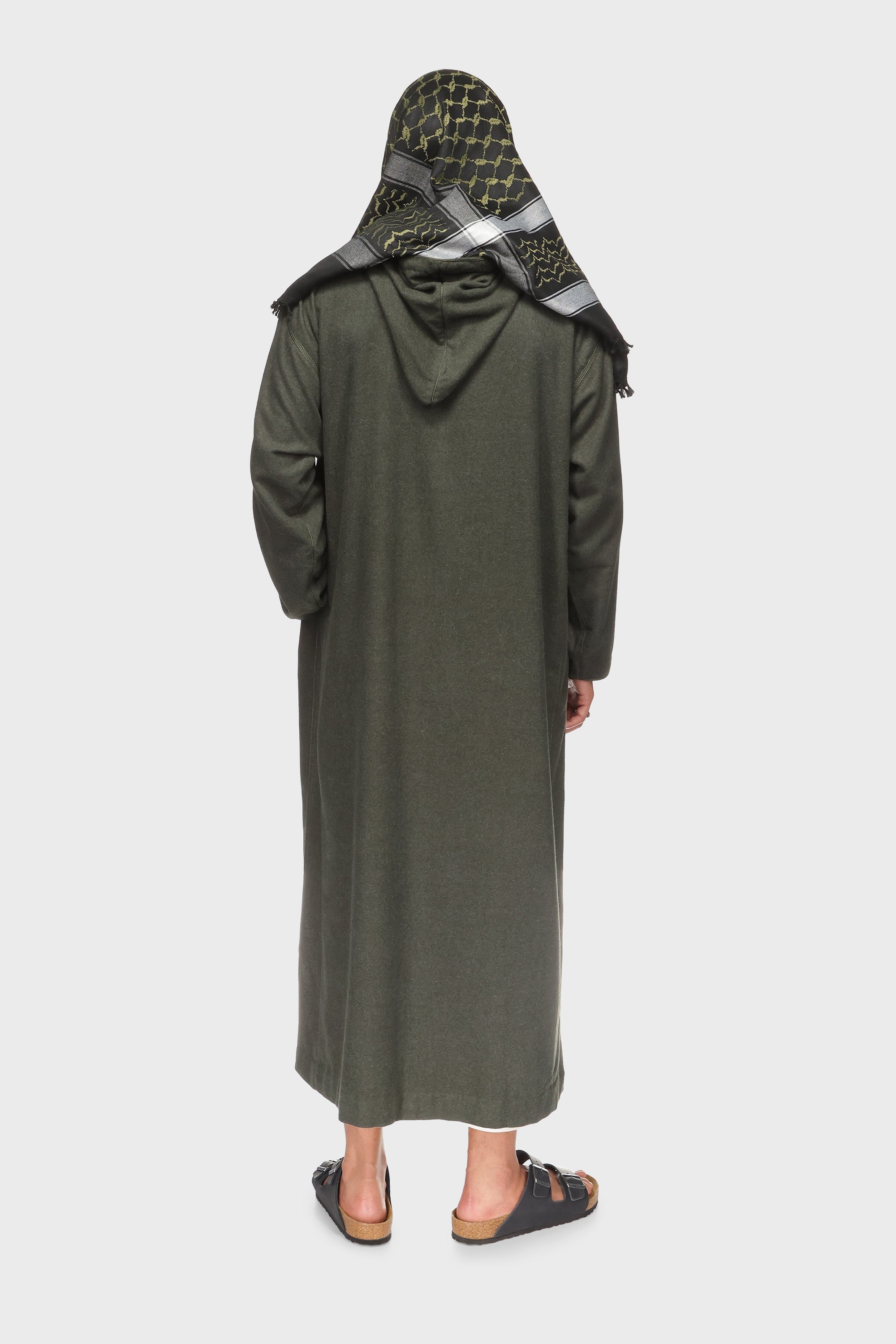 Liverpool Hooded Moroccan Thobe - Dark Green Mens Veiled