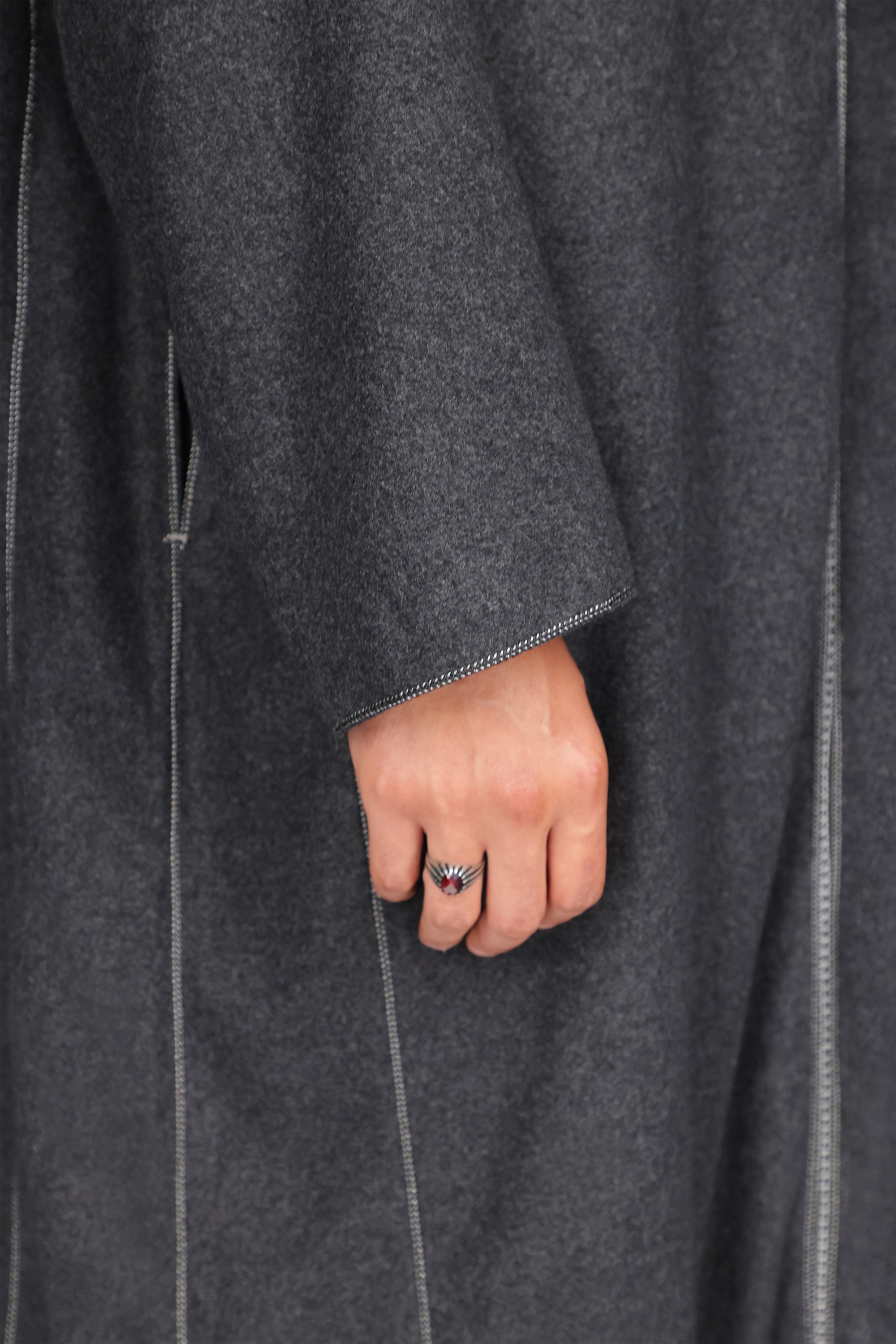 Liverpool Hooded Moroccan Thobe - Dark Grey Mens Veiled