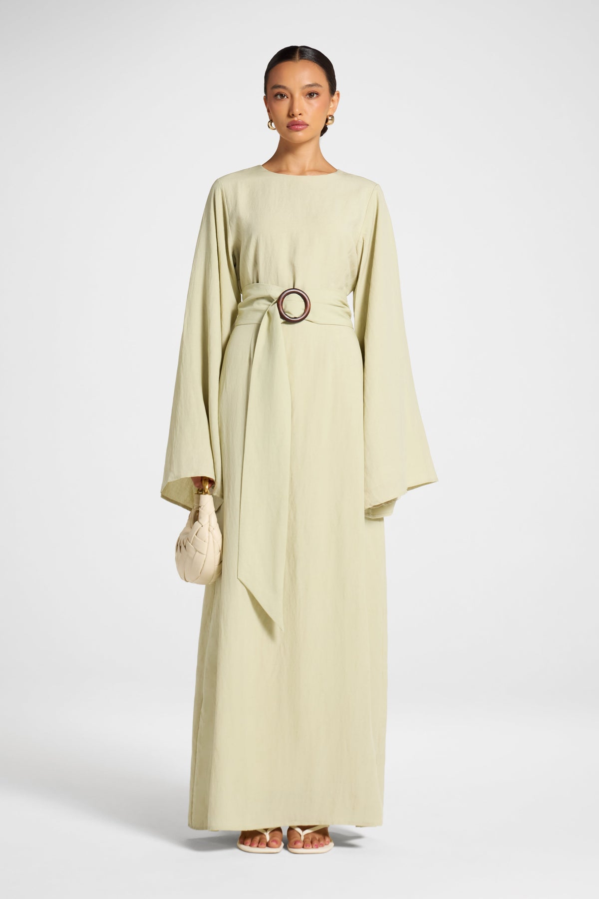 Lyocell Linen Maxi Dress - Sage Dress Veiled