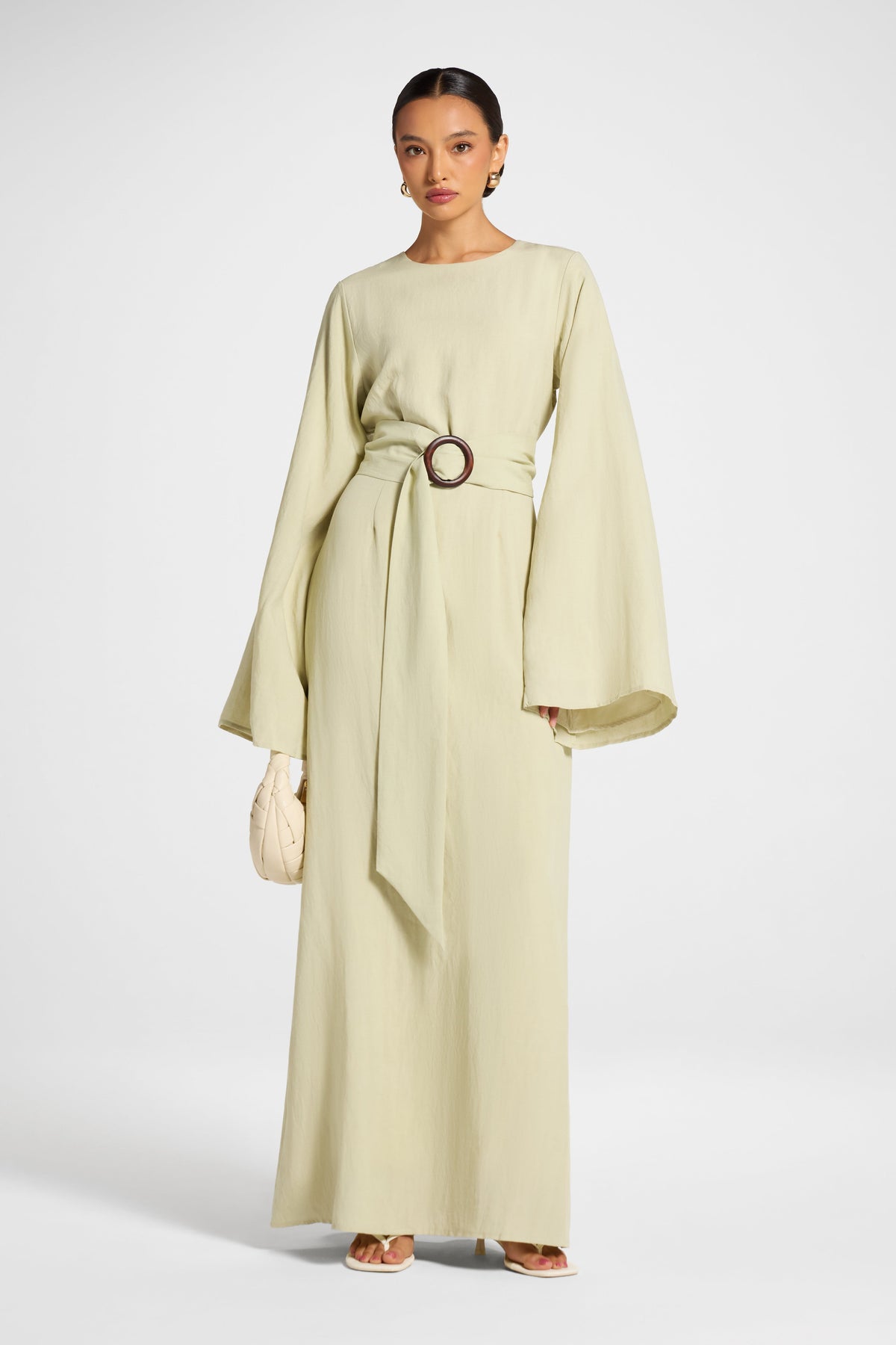 Lyocell Linen Maxi Dress - Sage Dress Veiled