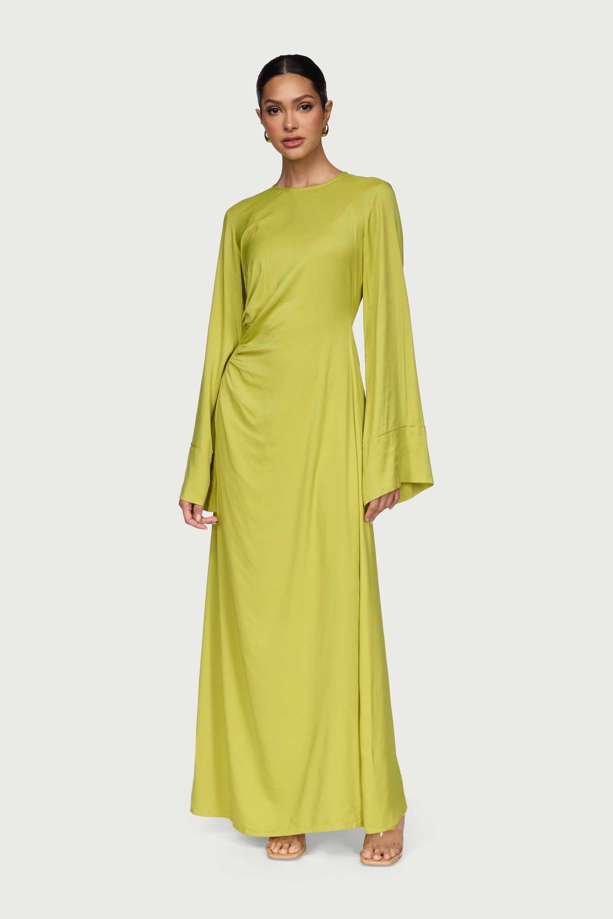 Mais Asymmetric Maxi Dress - Pear Dresses Veiled