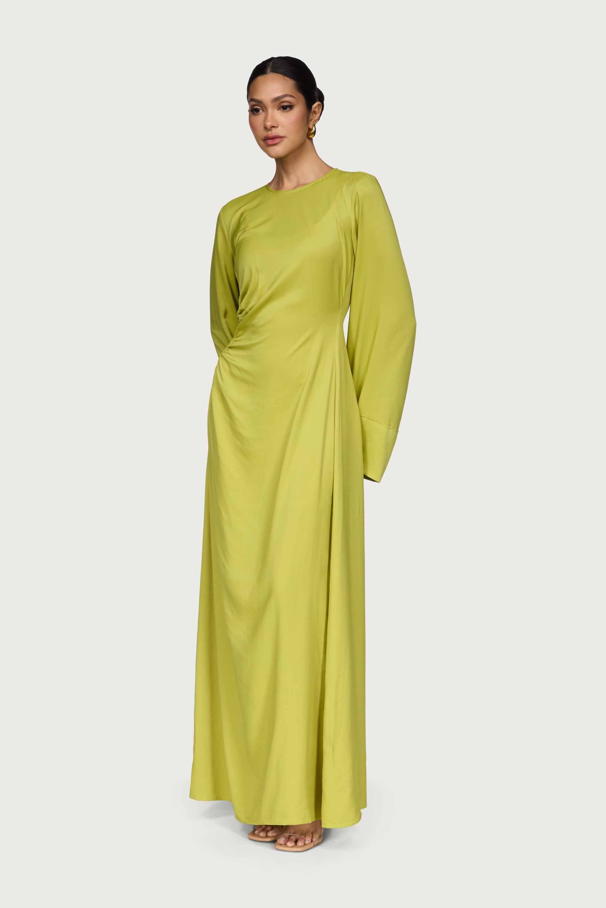 Mais Asymmetric Maxi Dress - Pear Dresses Veiled