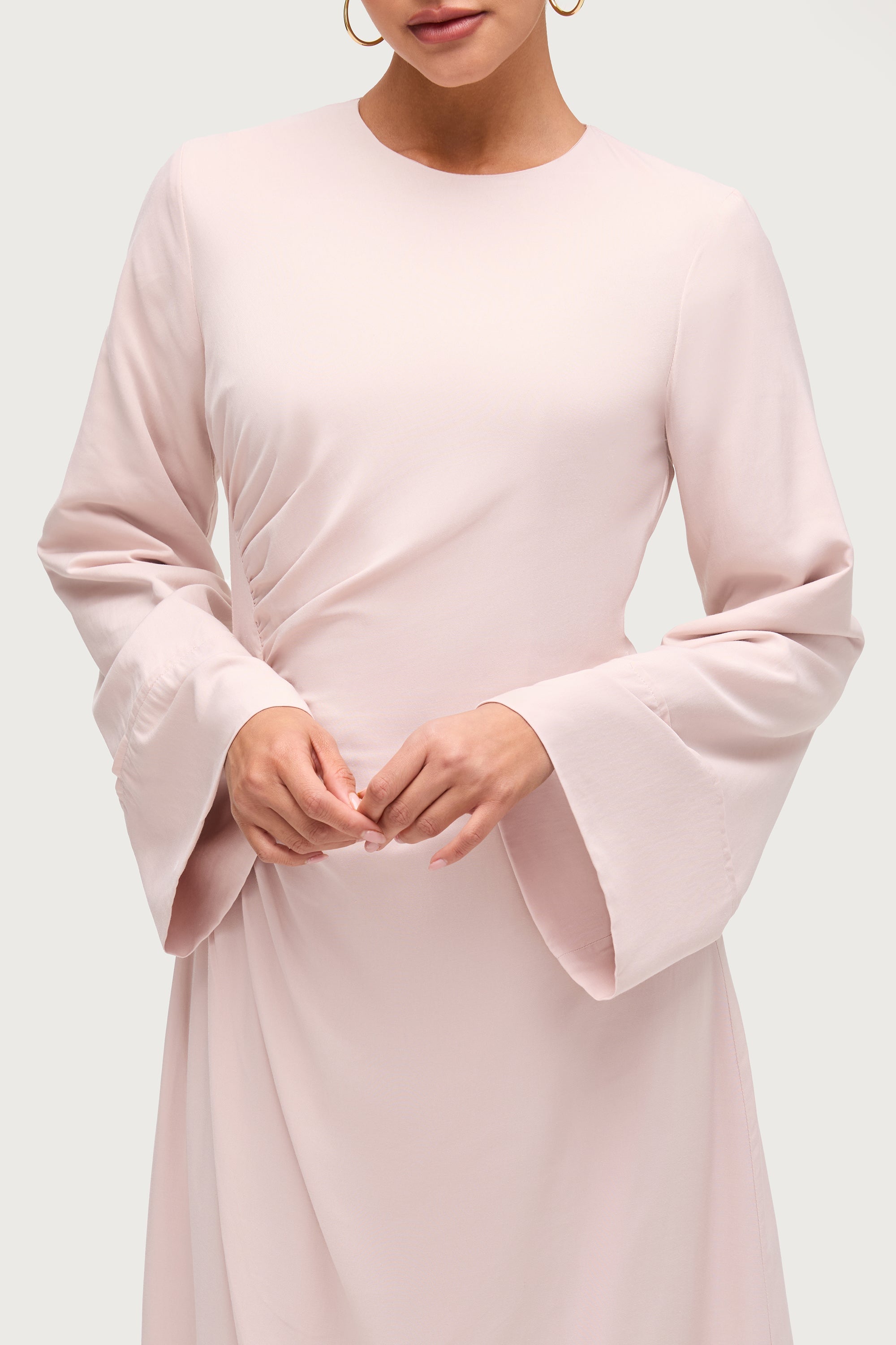 Mais Asymmetric Maxi Dress - Soft Pink Dresses Veiled