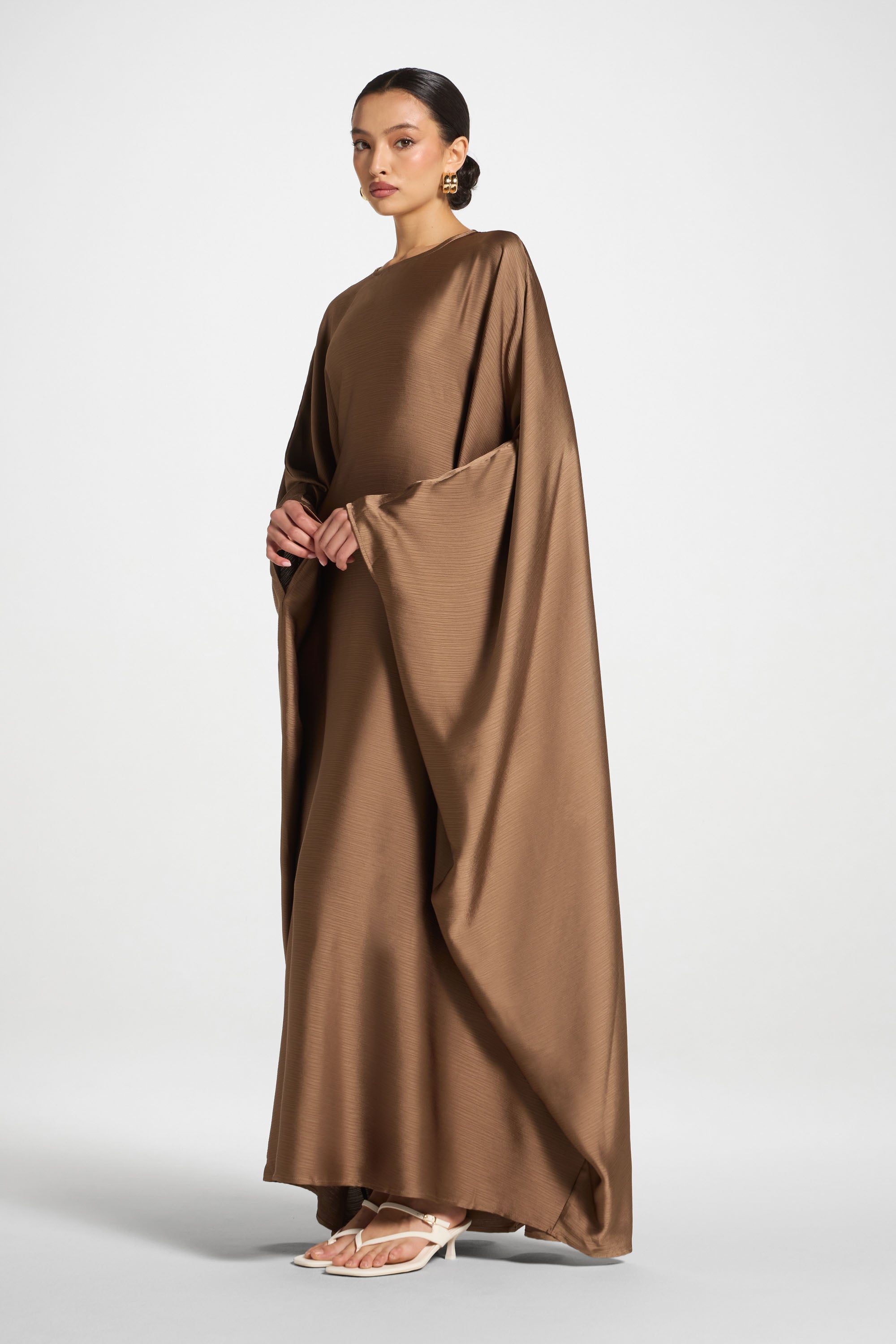 Maria Butterfly Abaya - Truffle Abayas Veiled