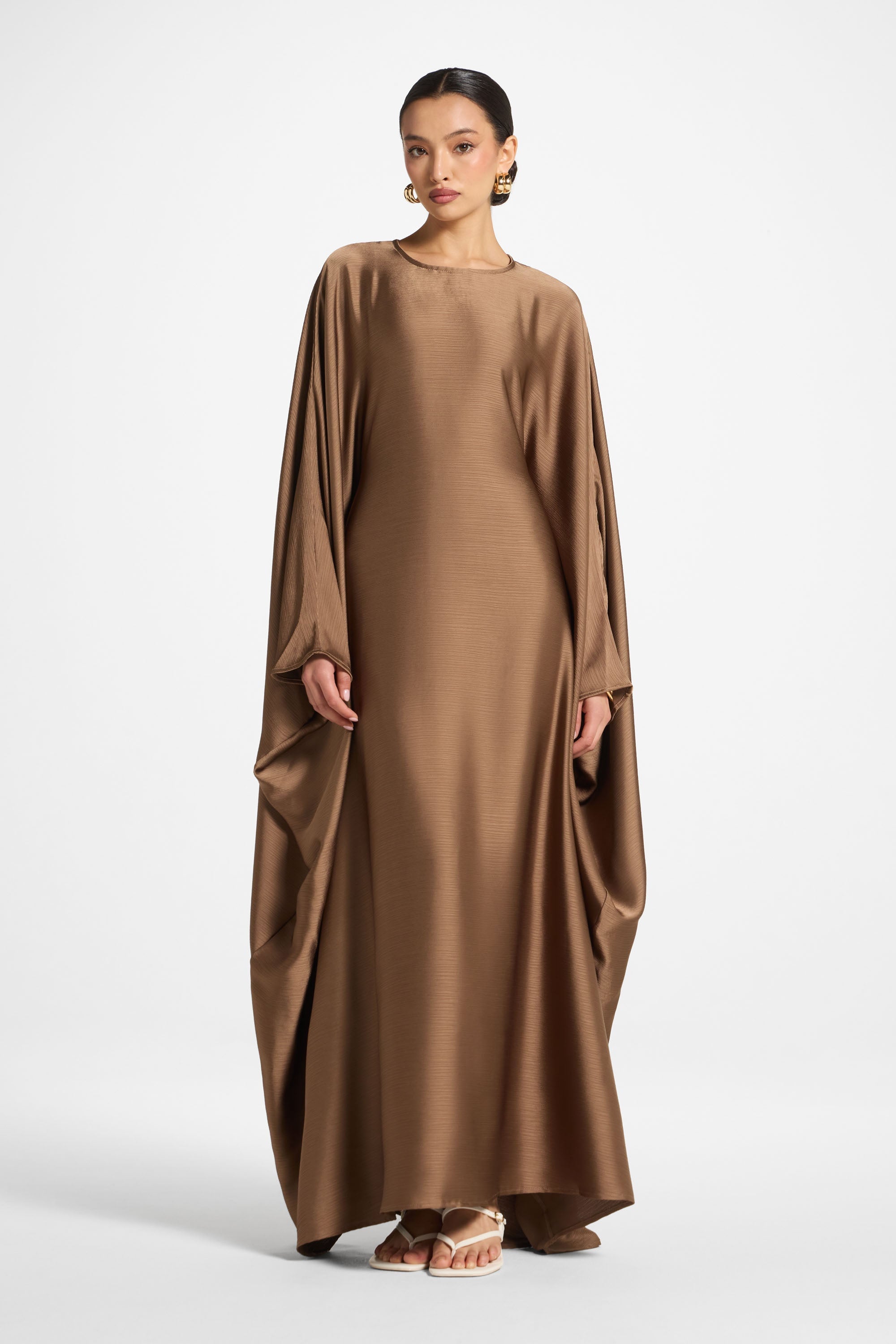 Maria Butterfly Abaya - Truffle Abayas Veiled