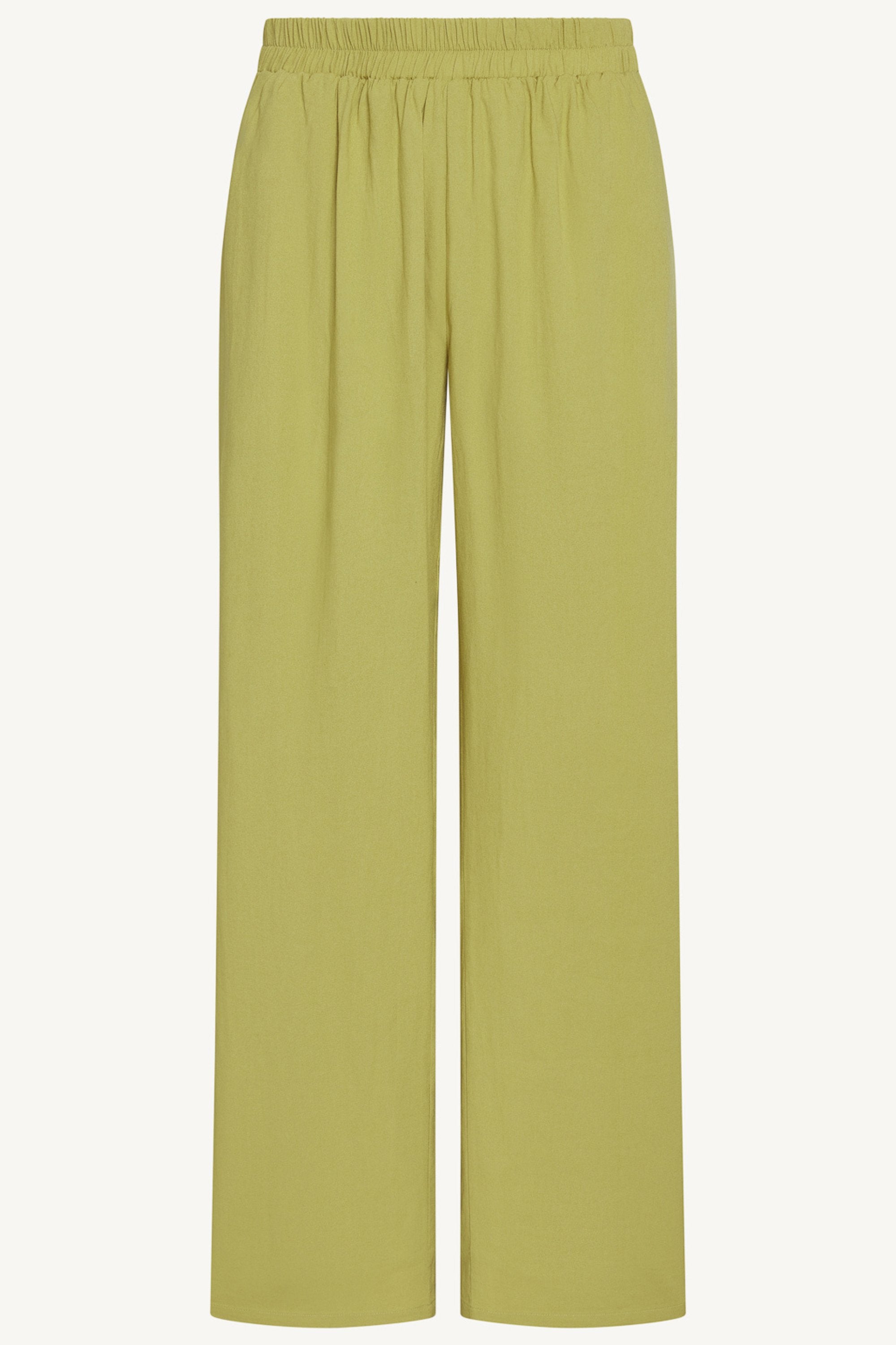 Maya Linen Matching Top & Pants Set - Citron Abayas Veiled