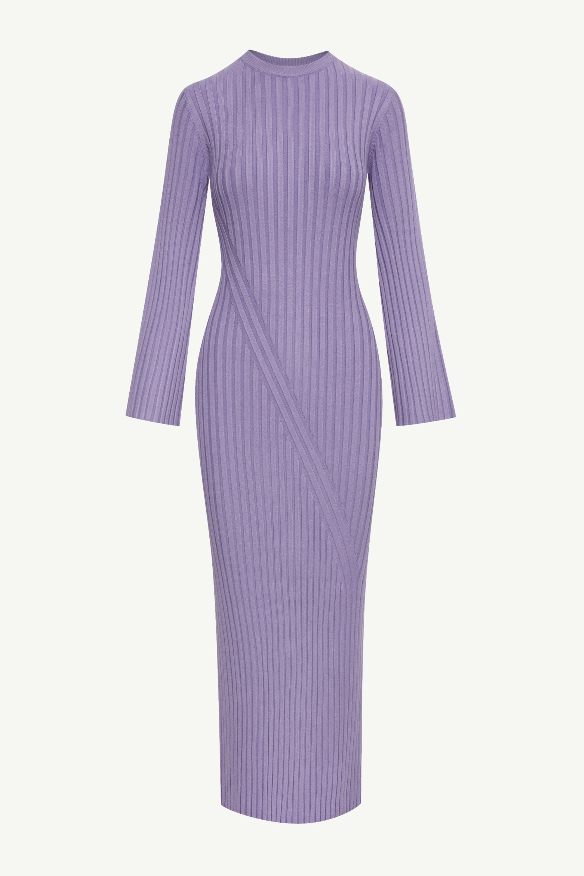 Melanie Ribbed Knit Maxi Dress - Lavender Clothing saigonodysseyhotel 