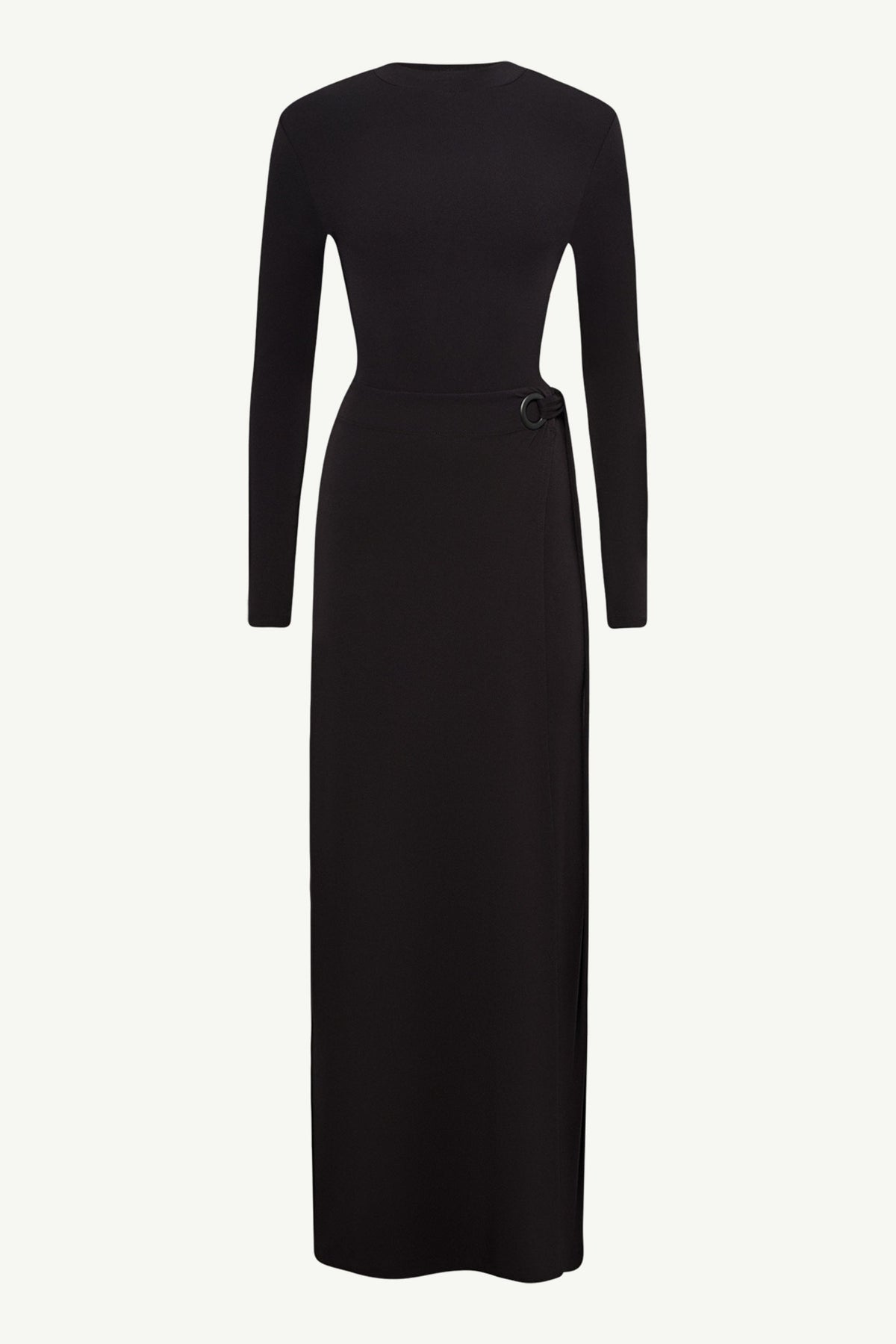 Melissa Jersey Maxi Dress with Wrap Skirt - Black Clothing epschoolboard 