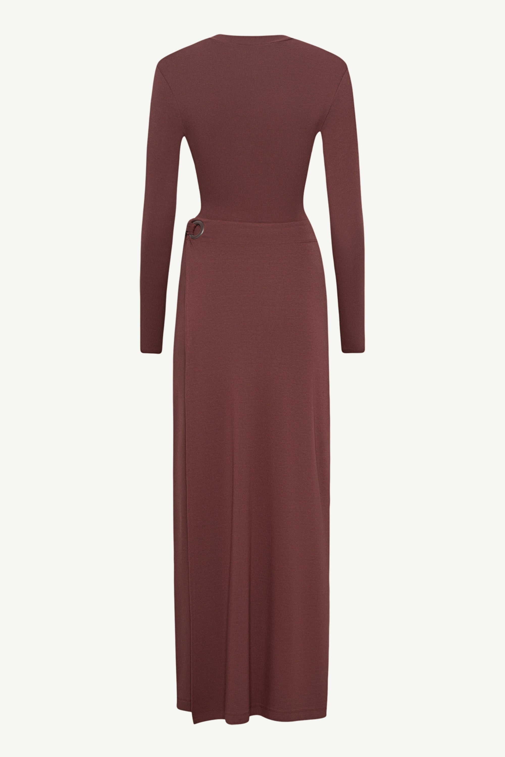 Melissa Jersey Maxi Dress with Wrap Skirt - Brown Clothing epschoolboard 