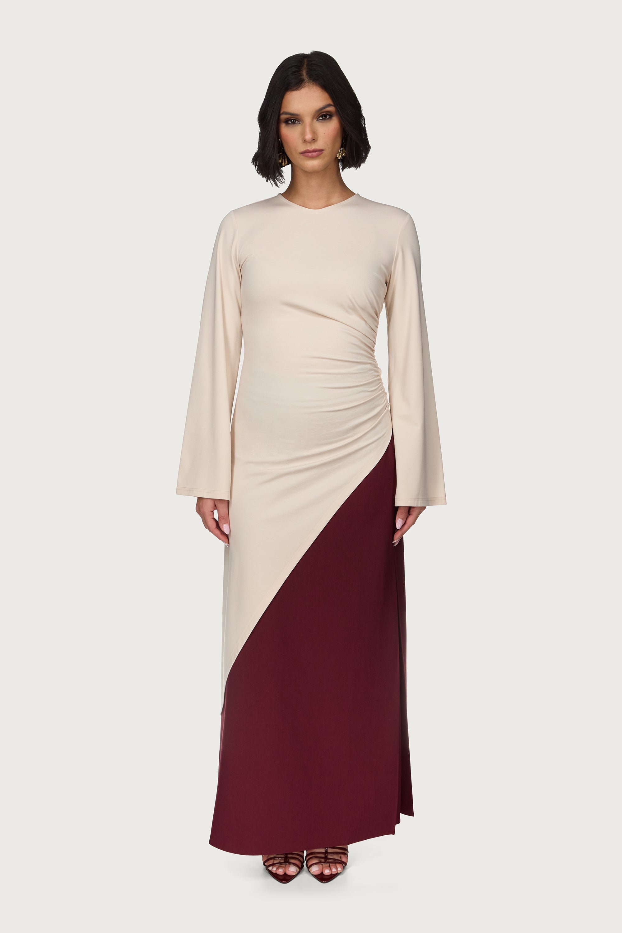 Midi Tunic Top - Bone Abayas Veiled