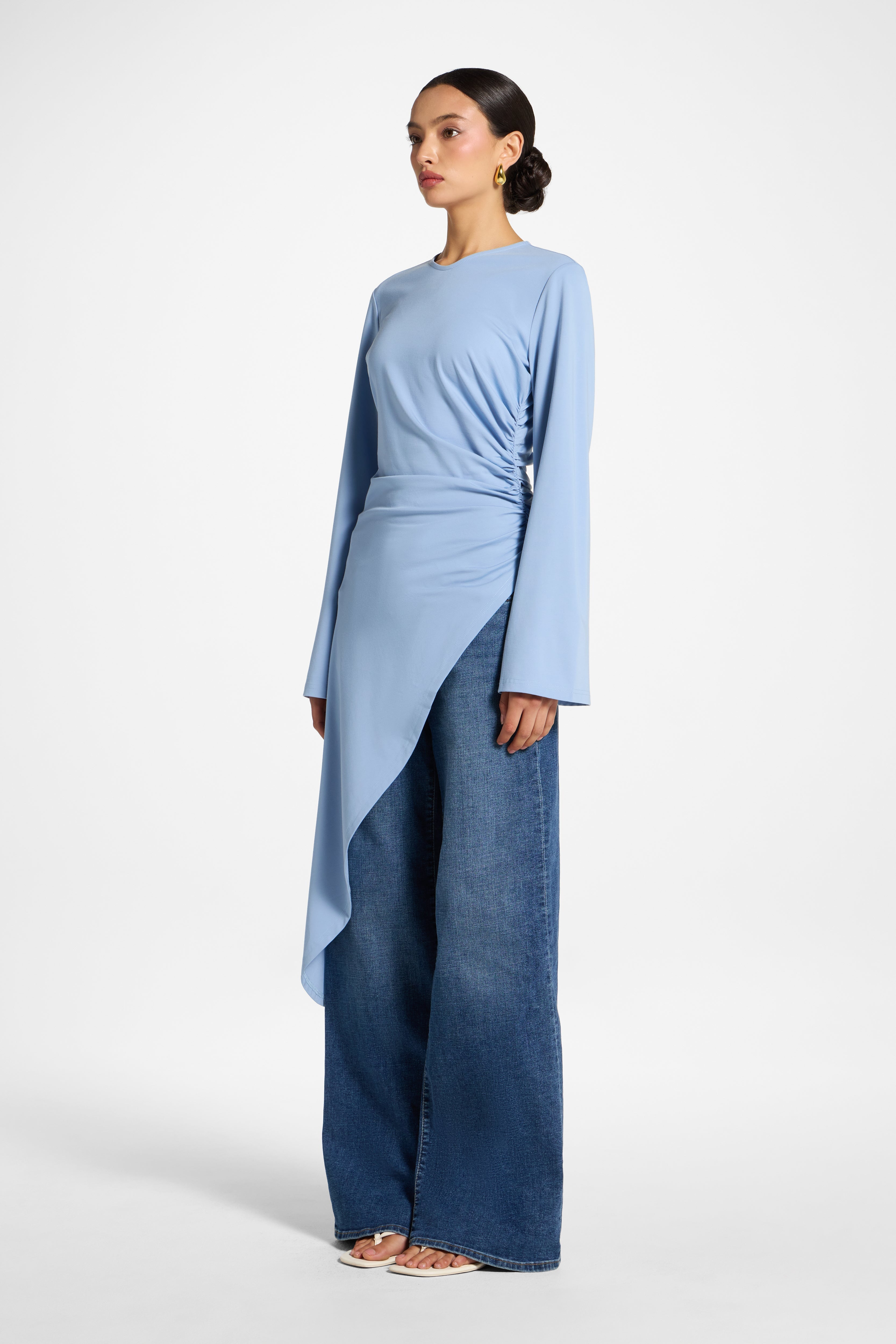 Midi Tunic Top - Sky Abayas Veiled