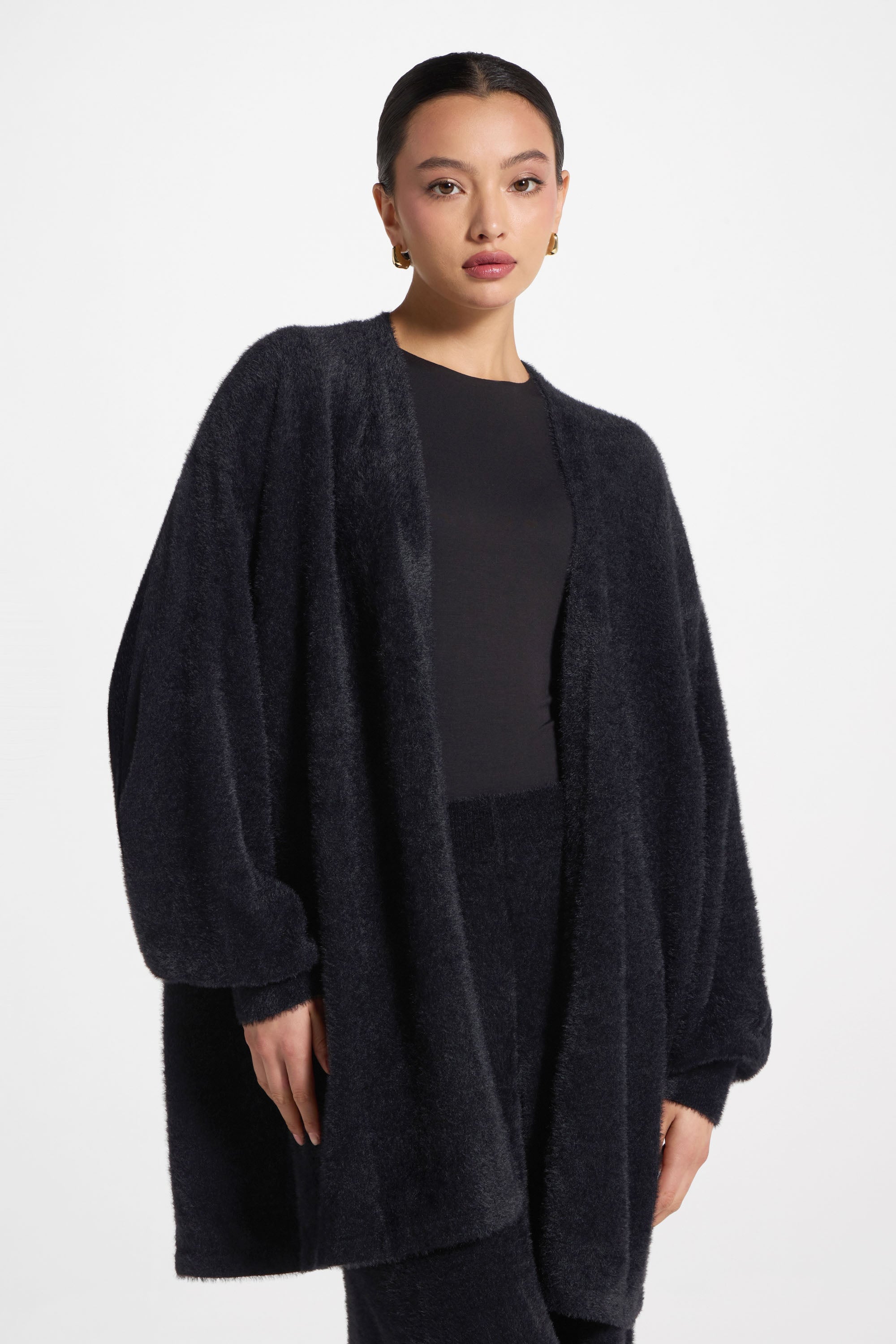 Mink Cardigan - Black Abayas Veiled