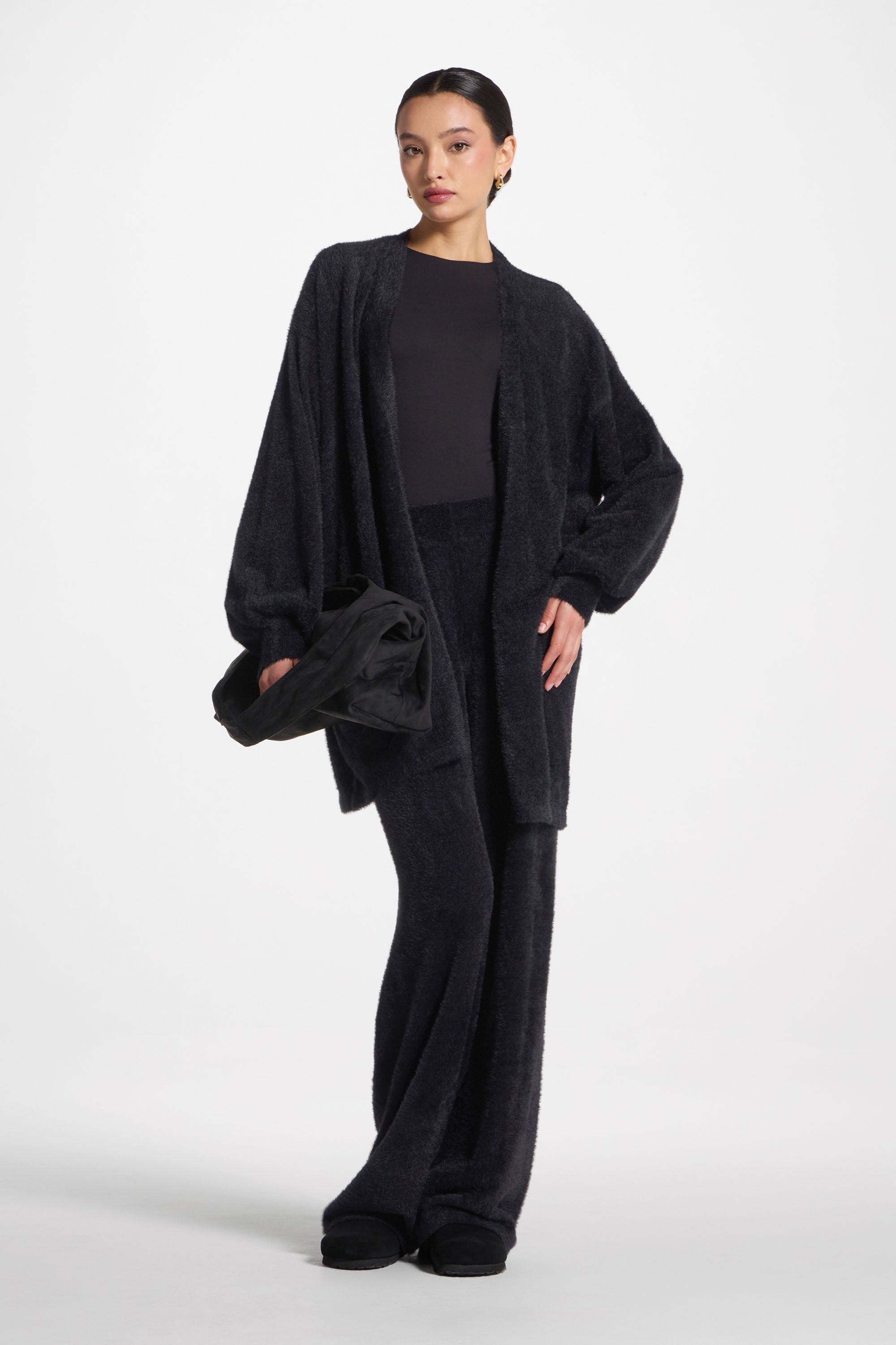Mink Cardigan - Black Abayas Veiled