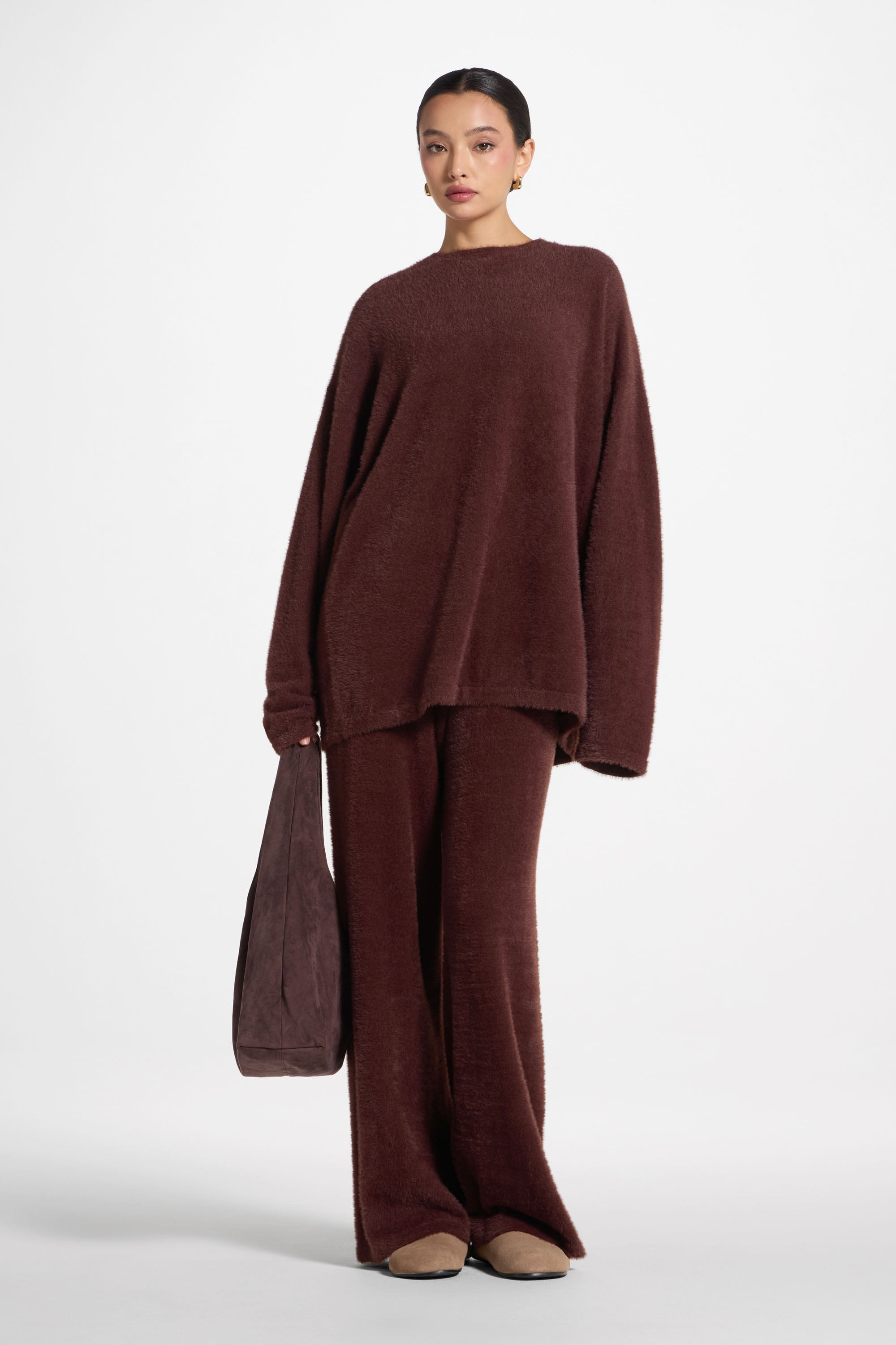 Mink Oversized Sweater - Brown Abayas Veiled