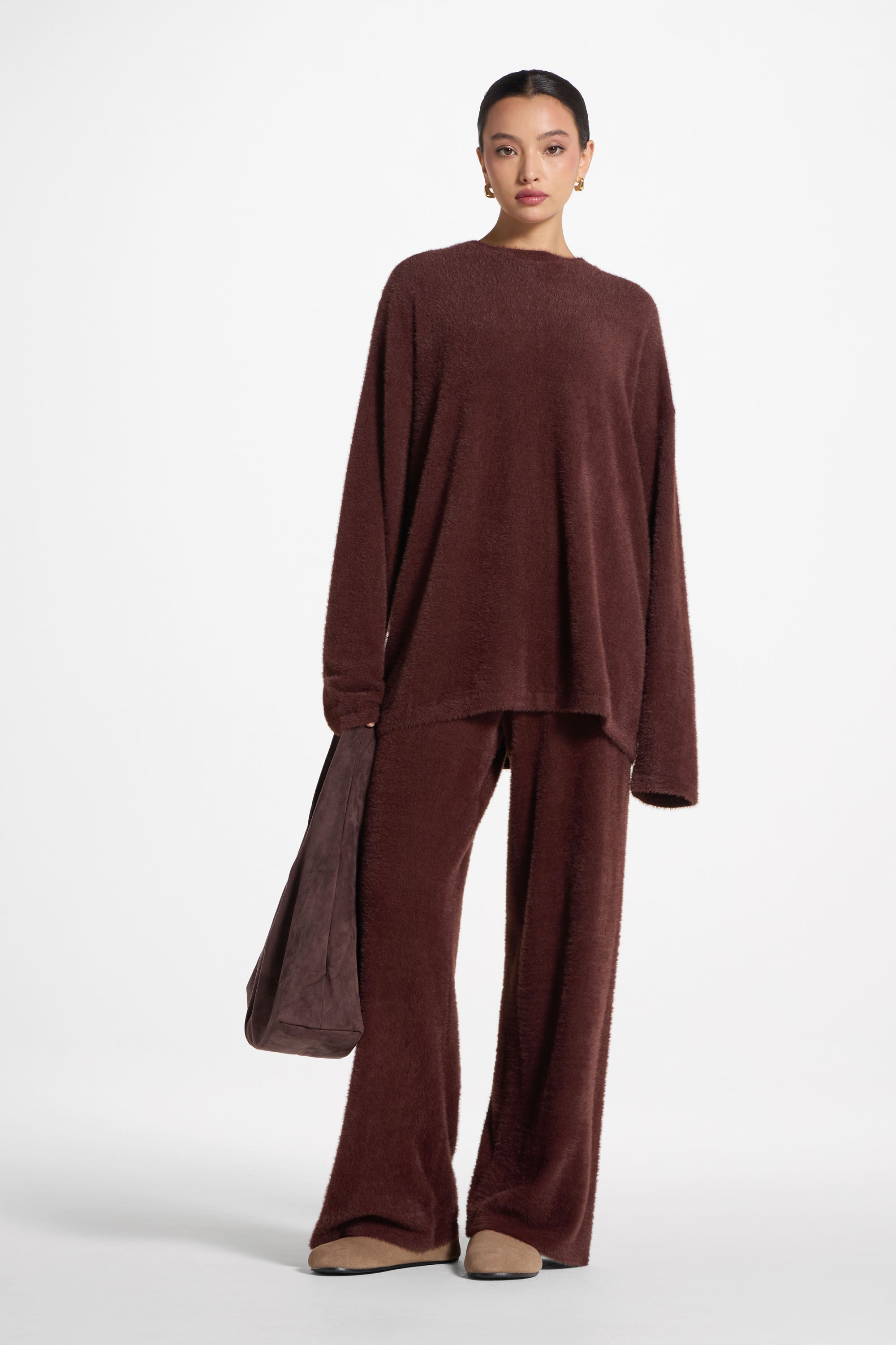 Mink Oversized Sweater - Brown Abayas Veiled